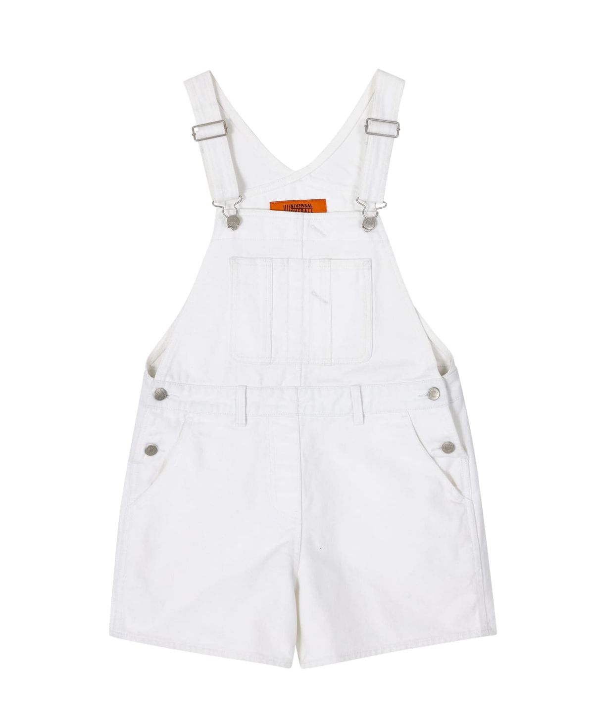 유니버셜 오버롤(UNIVERSAL OVERALL) WORKERS OVERALL SHORTS WHITE