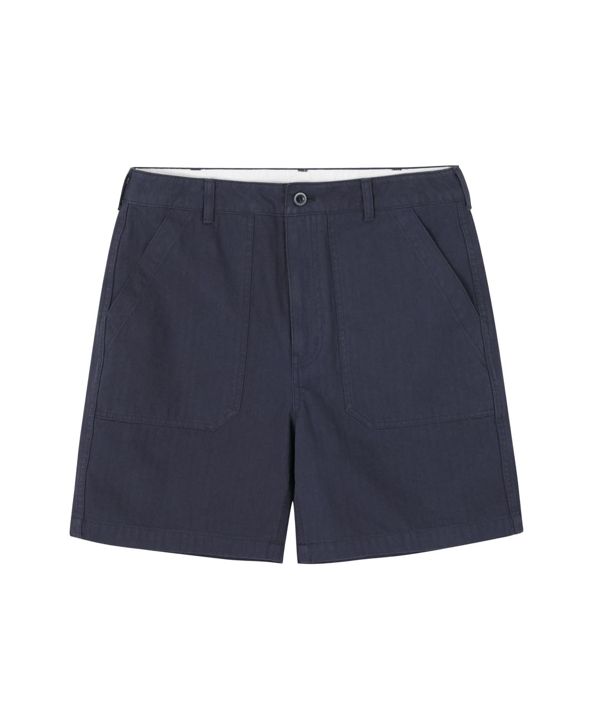 유니버셜 오버롤(UNIVERSAL OVERALL) HERRINGBONE SHORTS NAVY