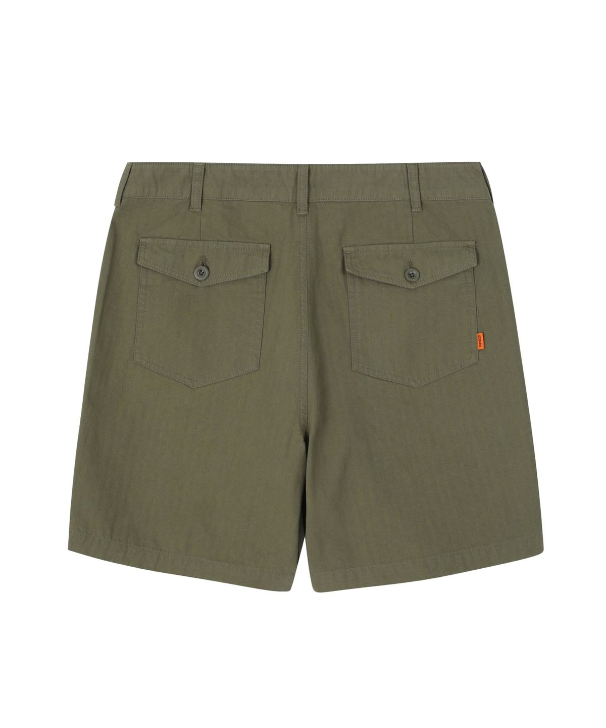 유니버셜 오버롤(UNIVERSAL OVERALL) HERRINGBONE SHORTS KHAKI