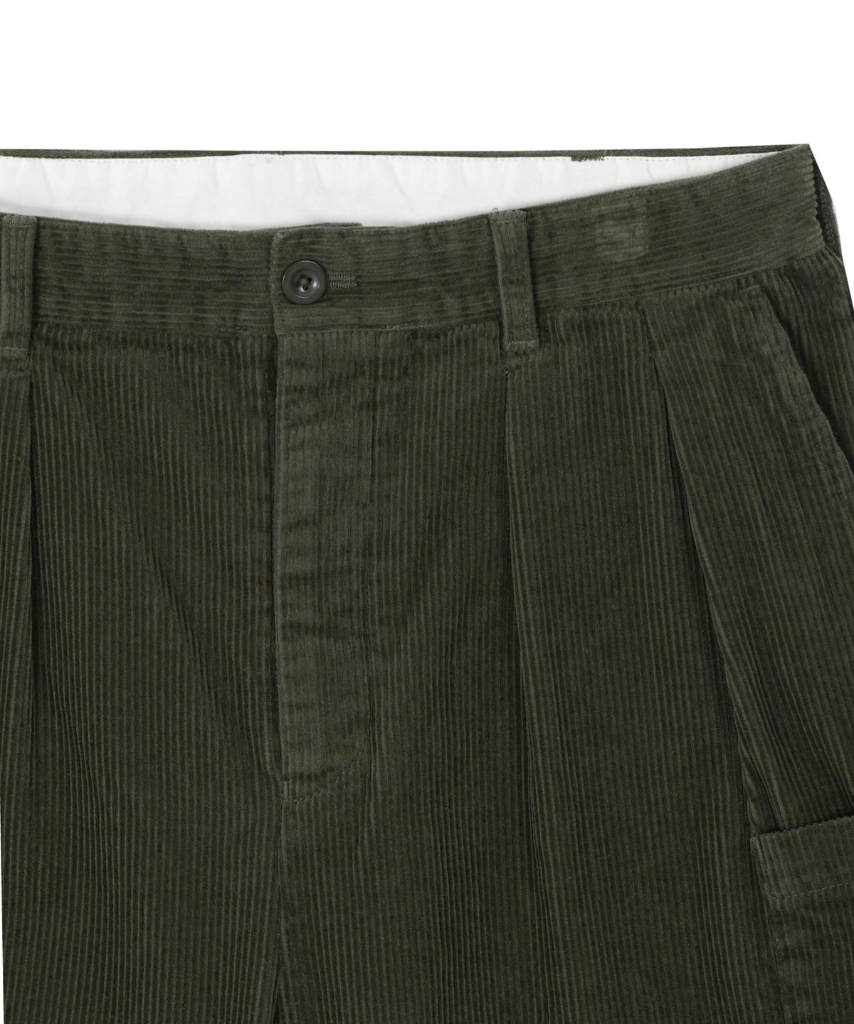 유니버셜 오버롤(UNIVERSAL OVERALL) CORDUROY CARGO SHORTS KHAKI