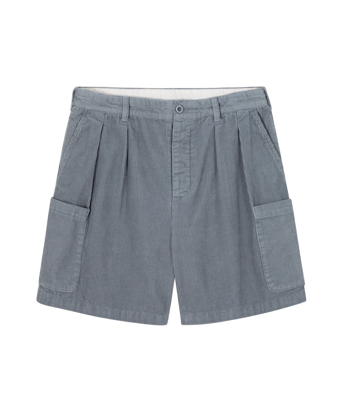 유니버셜 오버롤(UNIVERSAL OVERALL) CORDUROY CARGO SHORTS BLUE