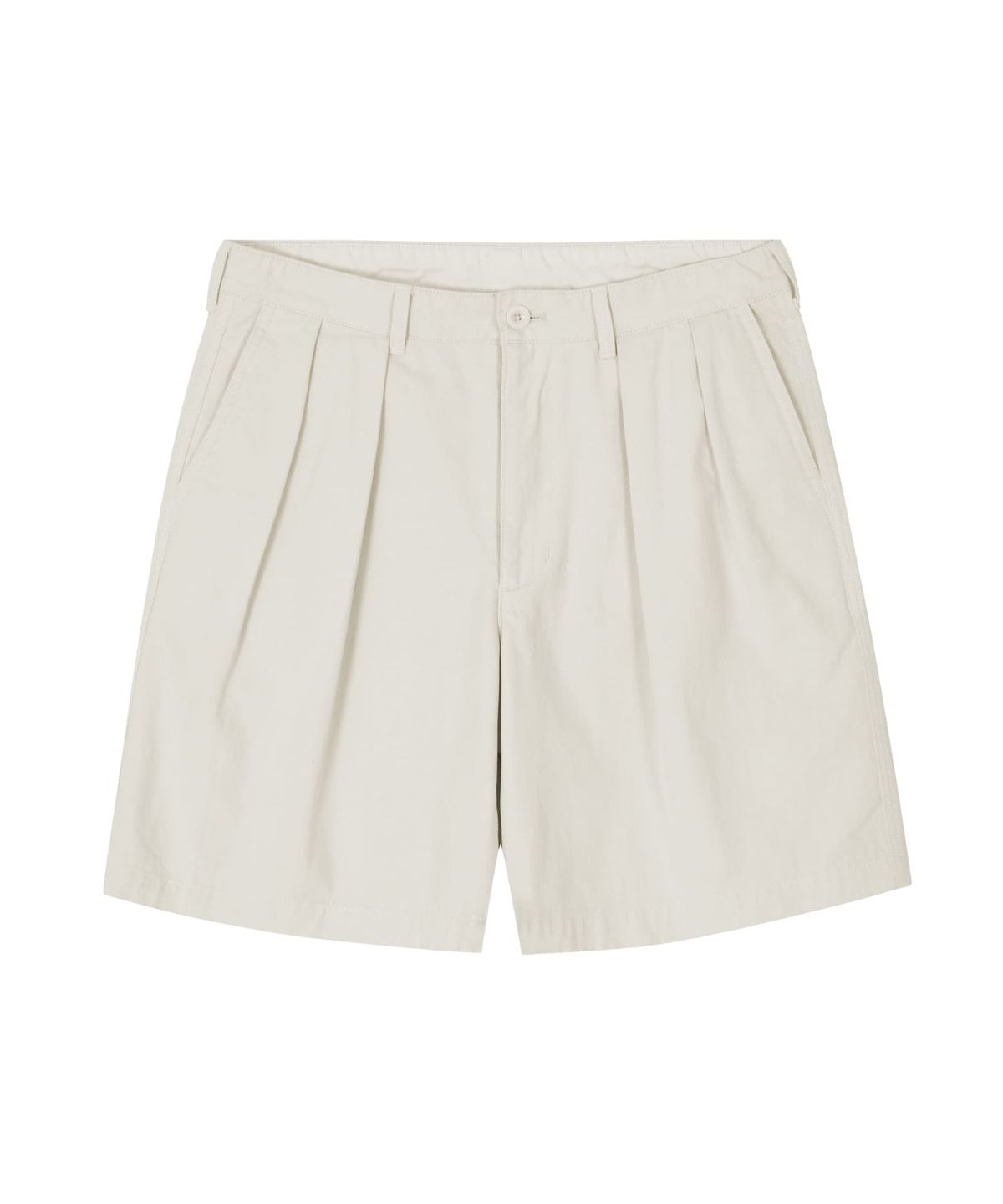 유니버셜 오버롤(UNIVERSAL OVERALL) TWO TUCK WORK SHORTS IVORY