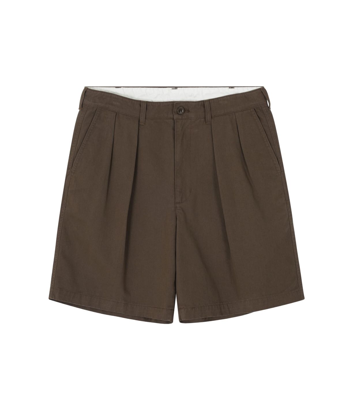 유니버셜 오버롤(UNIVERSAL OVERALL) TWO TUCK WORK SHORTS BROWN