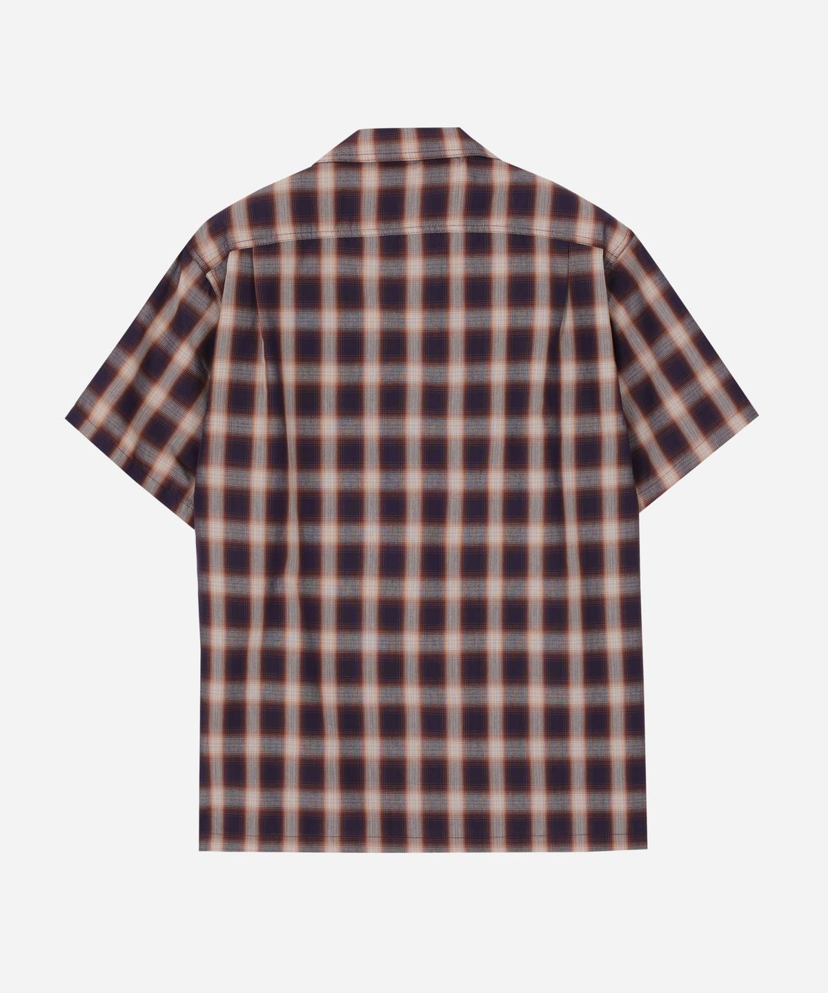 유니버셜 오버롤(UNIVERSAL OVERALL) CHECK OPEN COLLAR SHORT SHIRTS RED