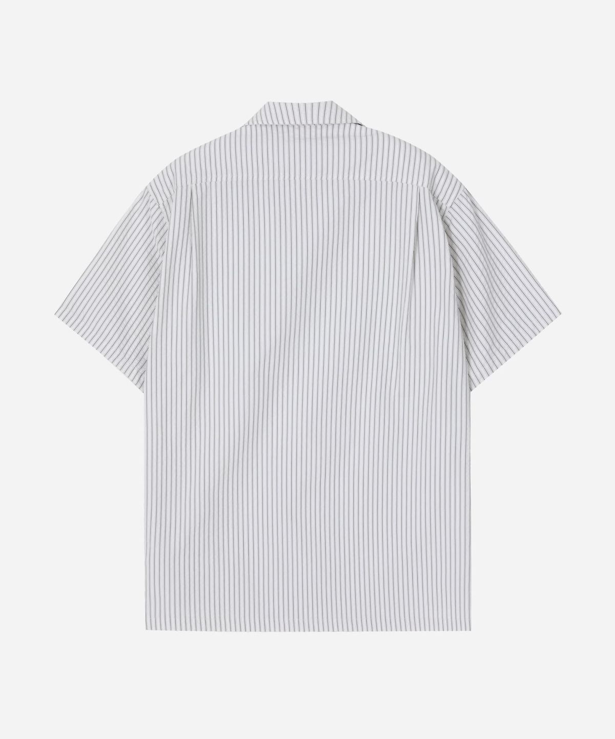 유니버셜 오버롤(UNIVERSAL OVERALL) STRIPE OPEN COLLAR SHORT SHIRTS CREAM