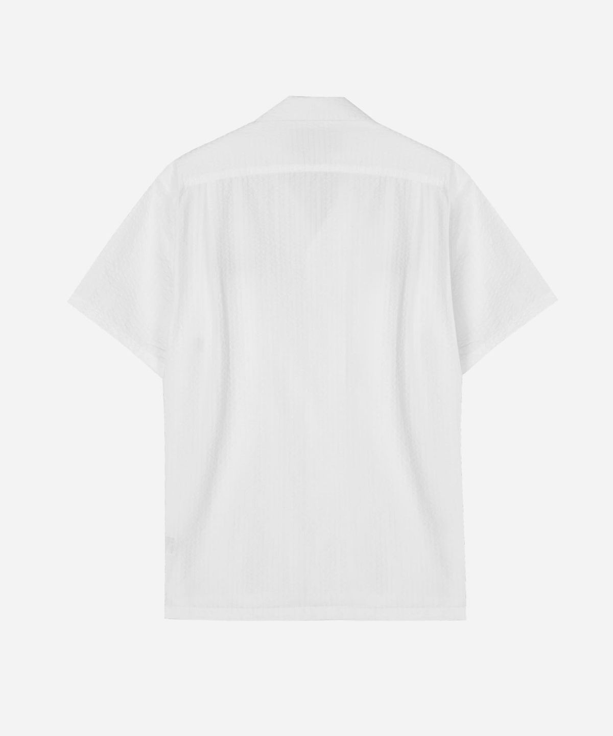 유니버셜 오버롤(UNIVERSAL OVERALL) STRIPE OPEN COLLAR SHORT SHIRTS WHITE