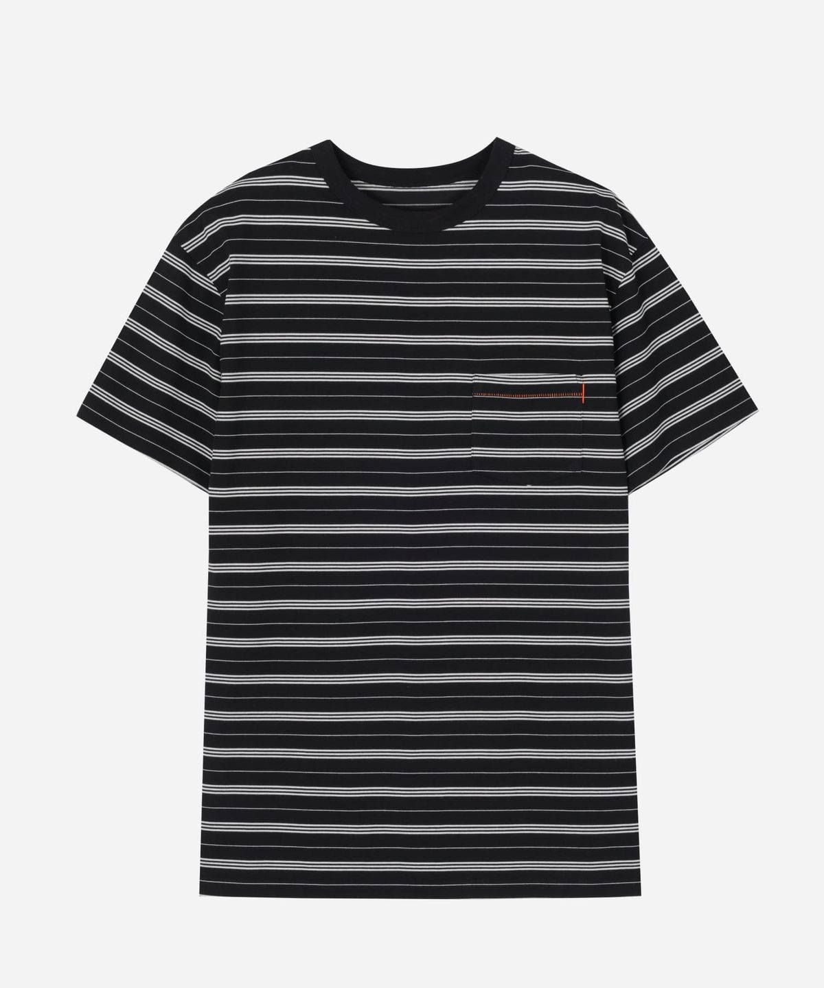 유니버셜 오버롤(UNIVERSAL OVERALL) STRIPE SHORT T-SHIRT BLACK