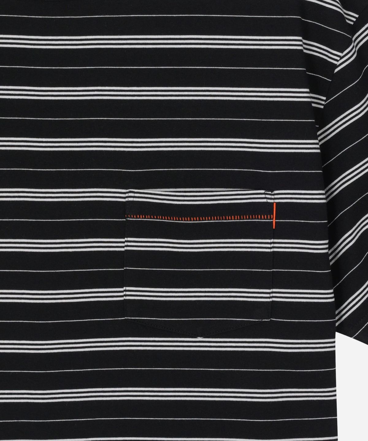 유니버셜 오버롤(UNIVERSAL OVERALL) STRIPE SHORT T-SHIRT BLACK