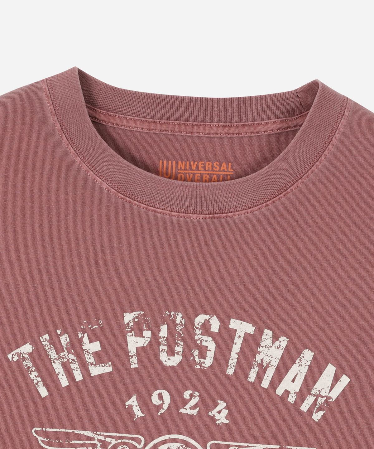 유니버셜 오버롤(UNIVERSAL OVERALL) 1924 WINGS PIGMENT T-SHIRT BURGUNDY