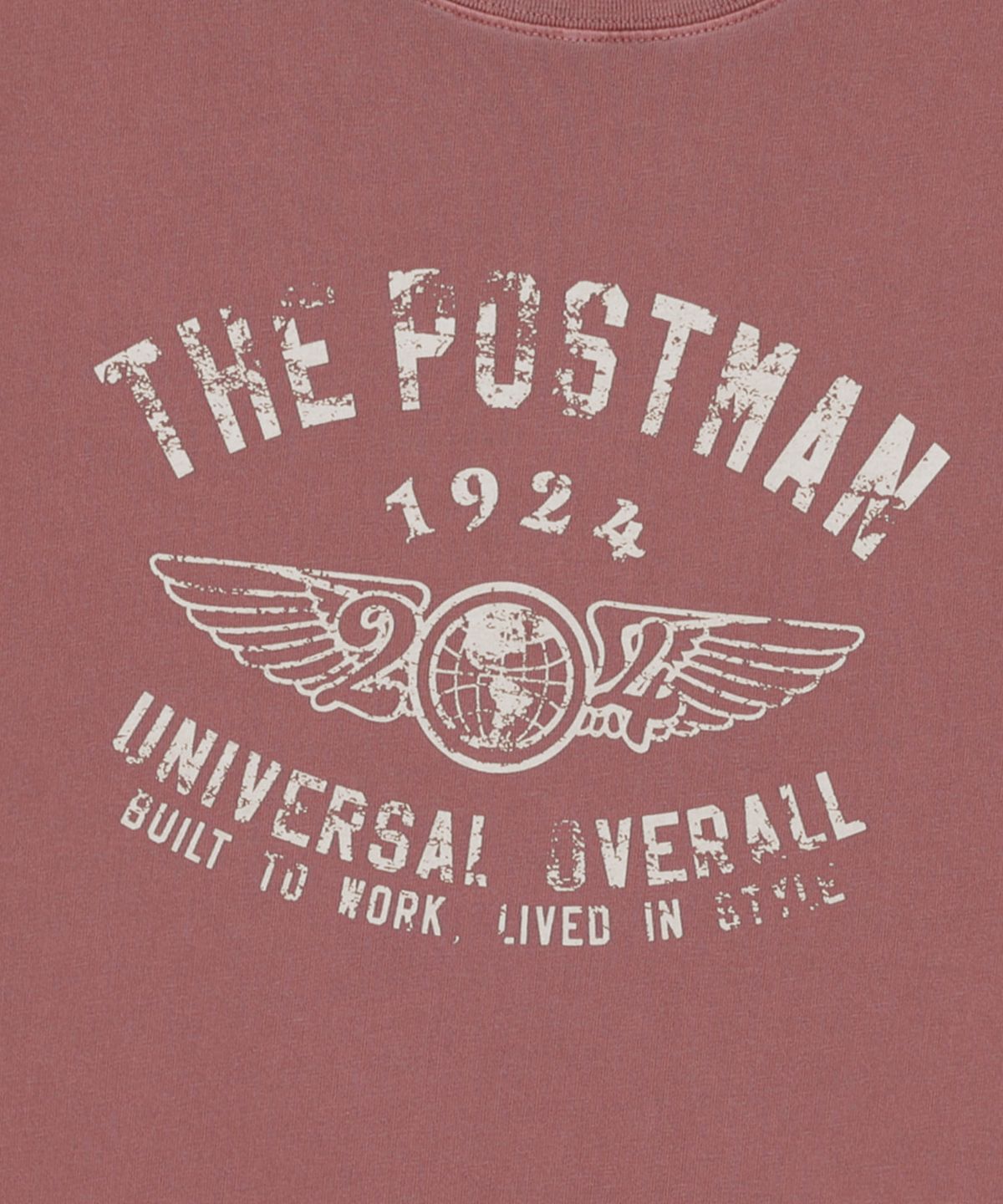 유니버셜 오버롤(UNIVERSAL OVERALL) 1924 WINGS PIGMENT T-SHIRT BURGUNDY