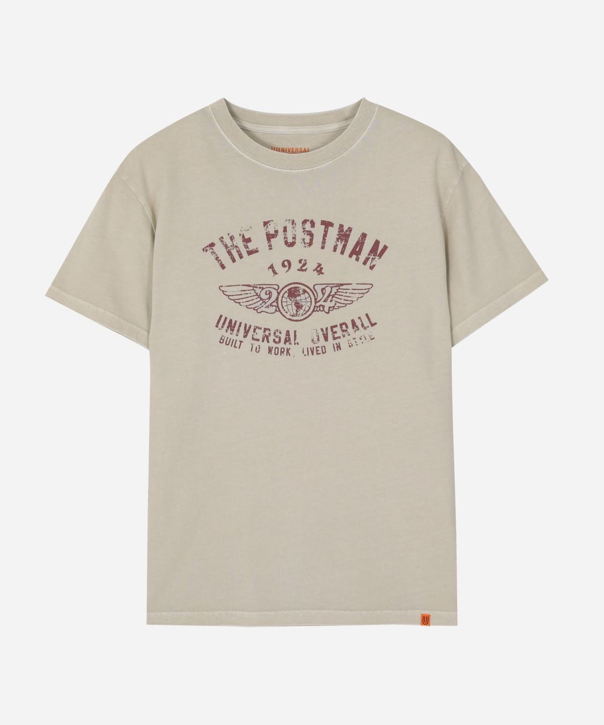 유니버셜 오버롤(UNIVERSAL OVERALL) 1924 WINGS PIGMENT T-SHIRT BEIGE