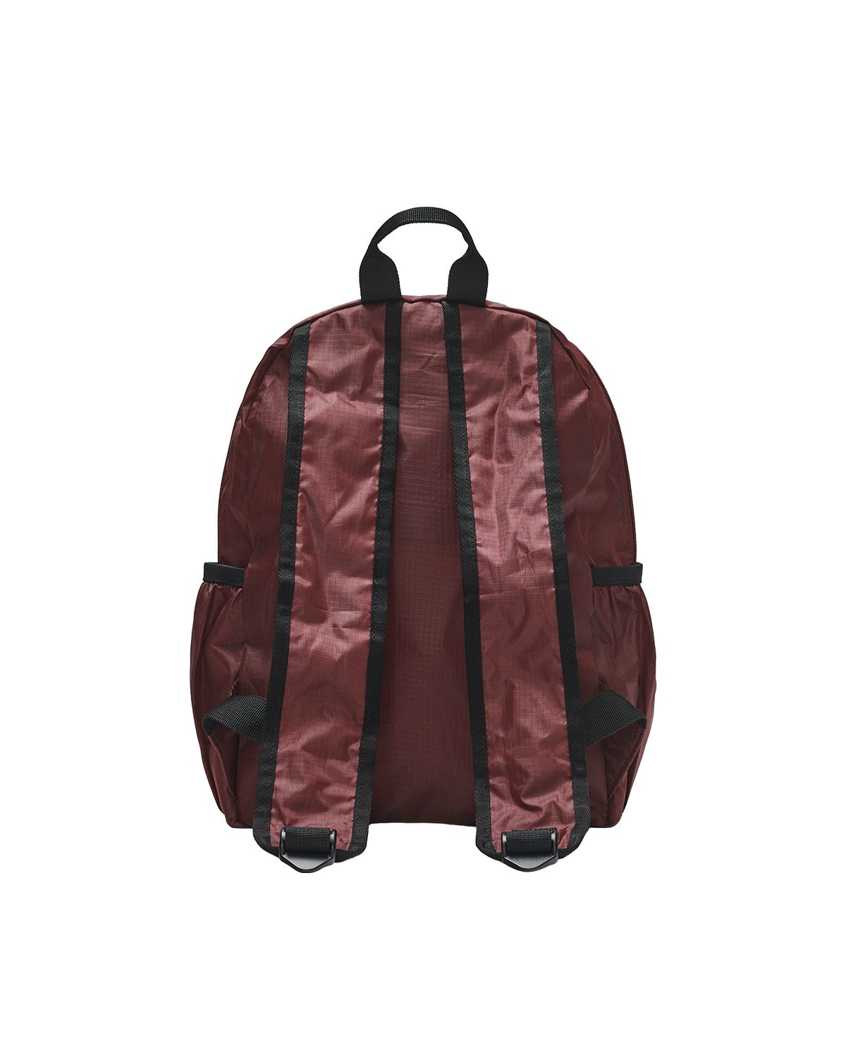 더뮤지엄비지터(THEMUSEUMVISITOR) PACKABLE LOGO BACKPACK (BURGUNDY)