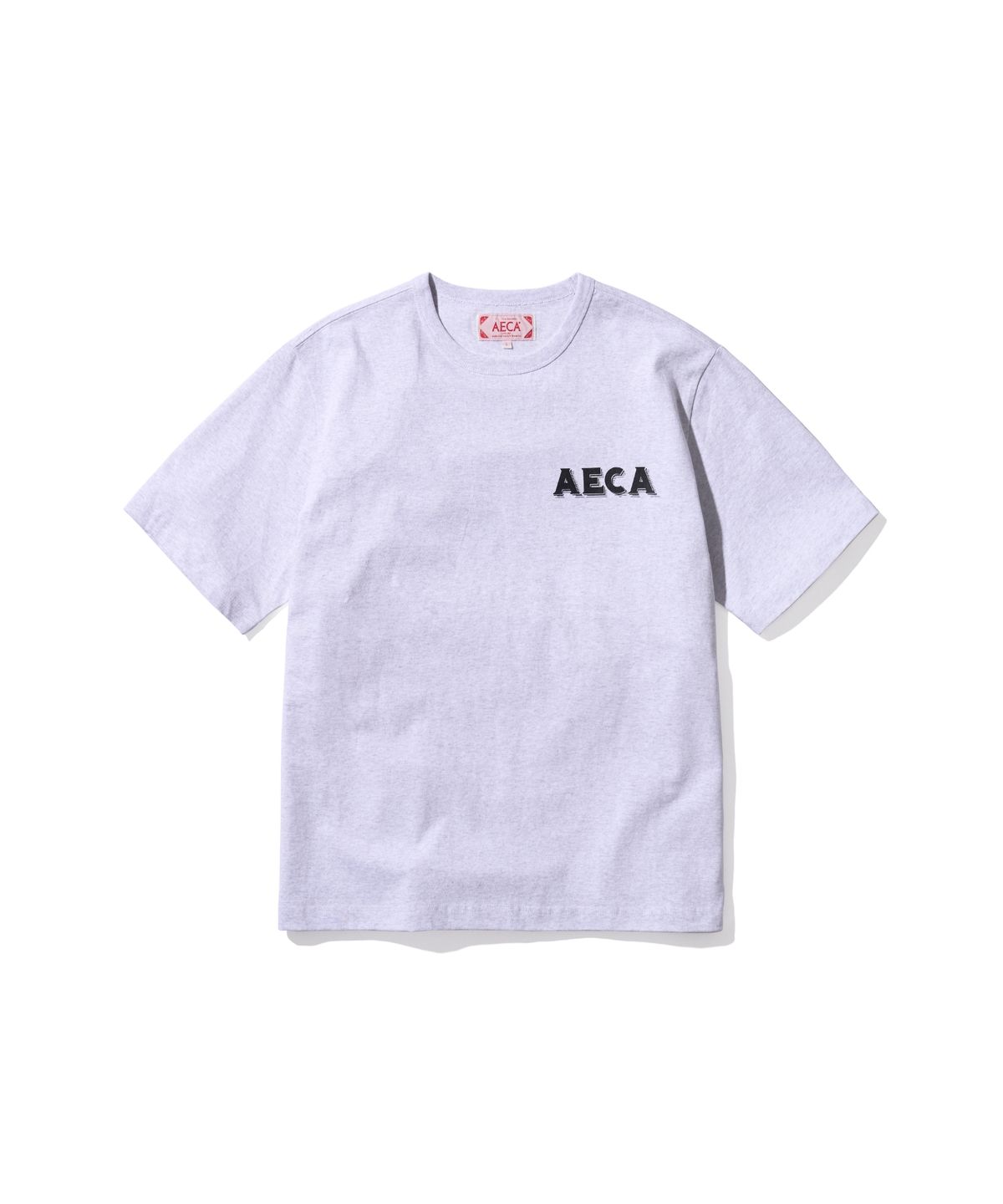 에이카화이트(AECA) (Woman) AECA CLOVER STAMP HALF SLEEVE-LIGHT GREY