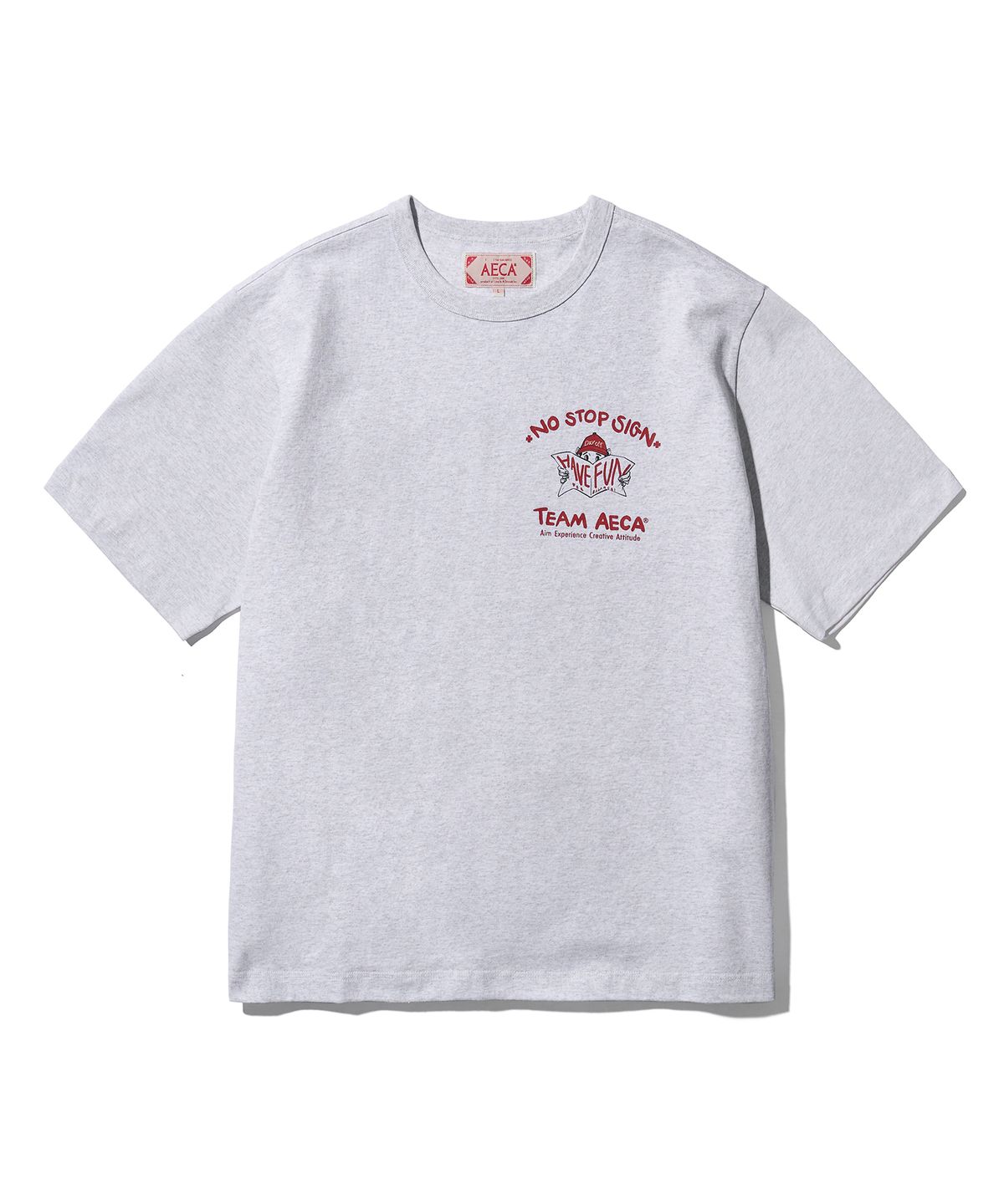 에이카화이트(AECA) (Woman) TEAM WORK HALF SLEEVE-LIGHT GREY