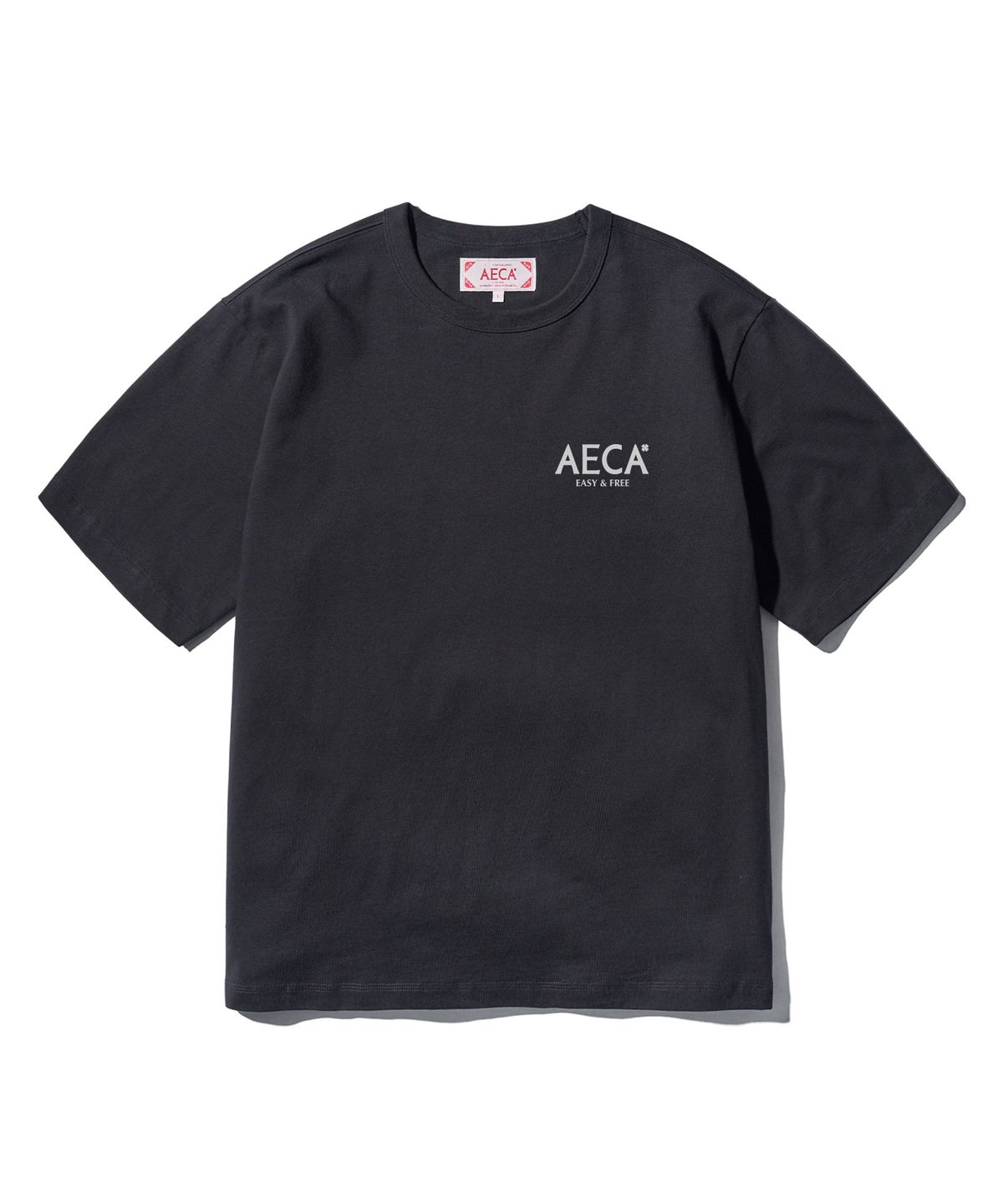 에이카화이트(AECA) (Woman) AECA SIGNATURE TEE-CHARCOAL