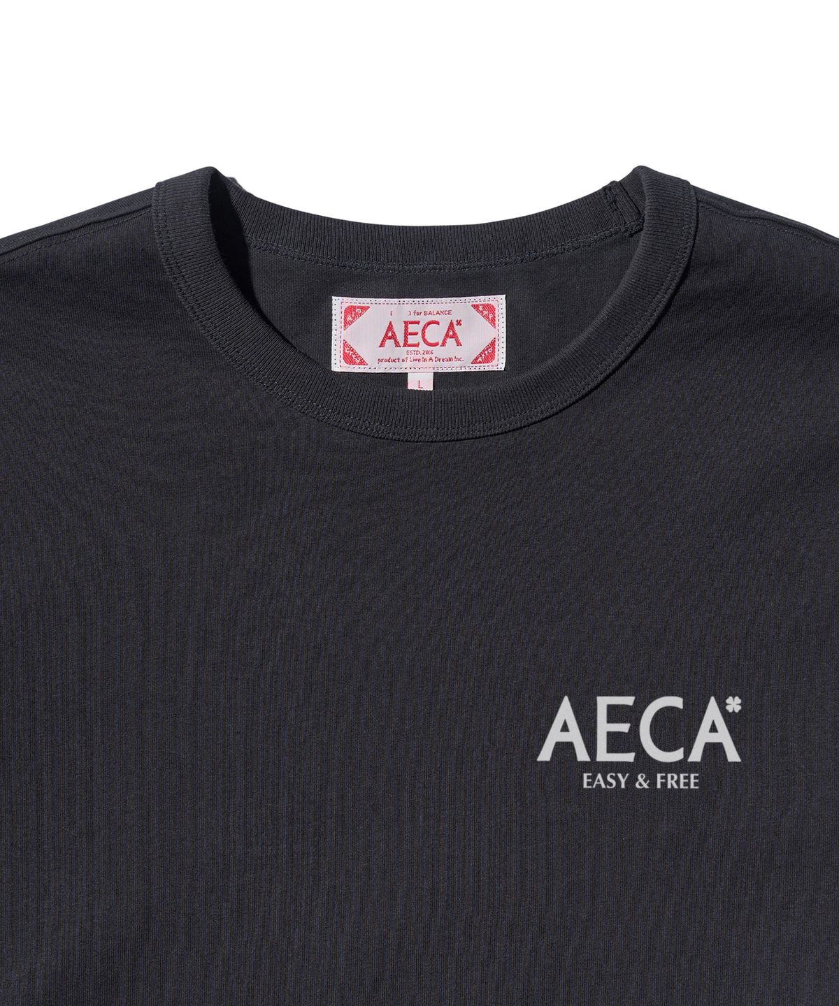 에이카화이트(AECA) (Woman) AECA SIGNATURE TEE-CHARCOAL