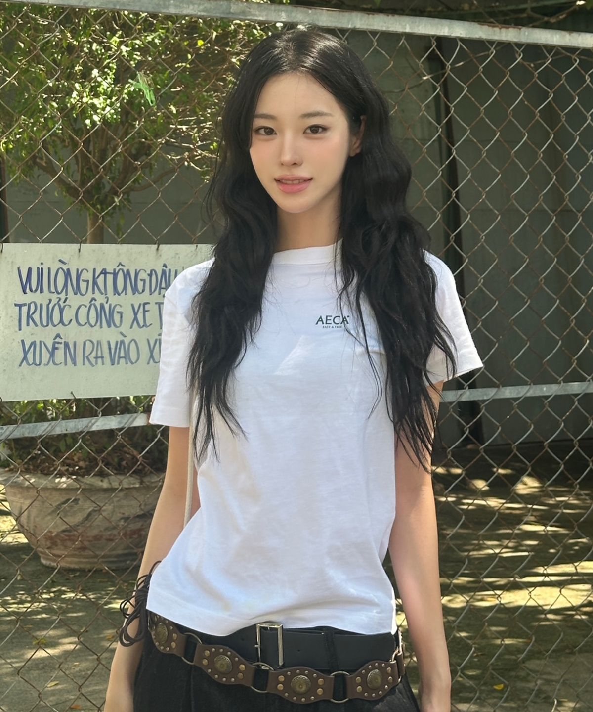 에이카화이트(AECA) (Woman) AECA SIGNATURE TEE-WHITE