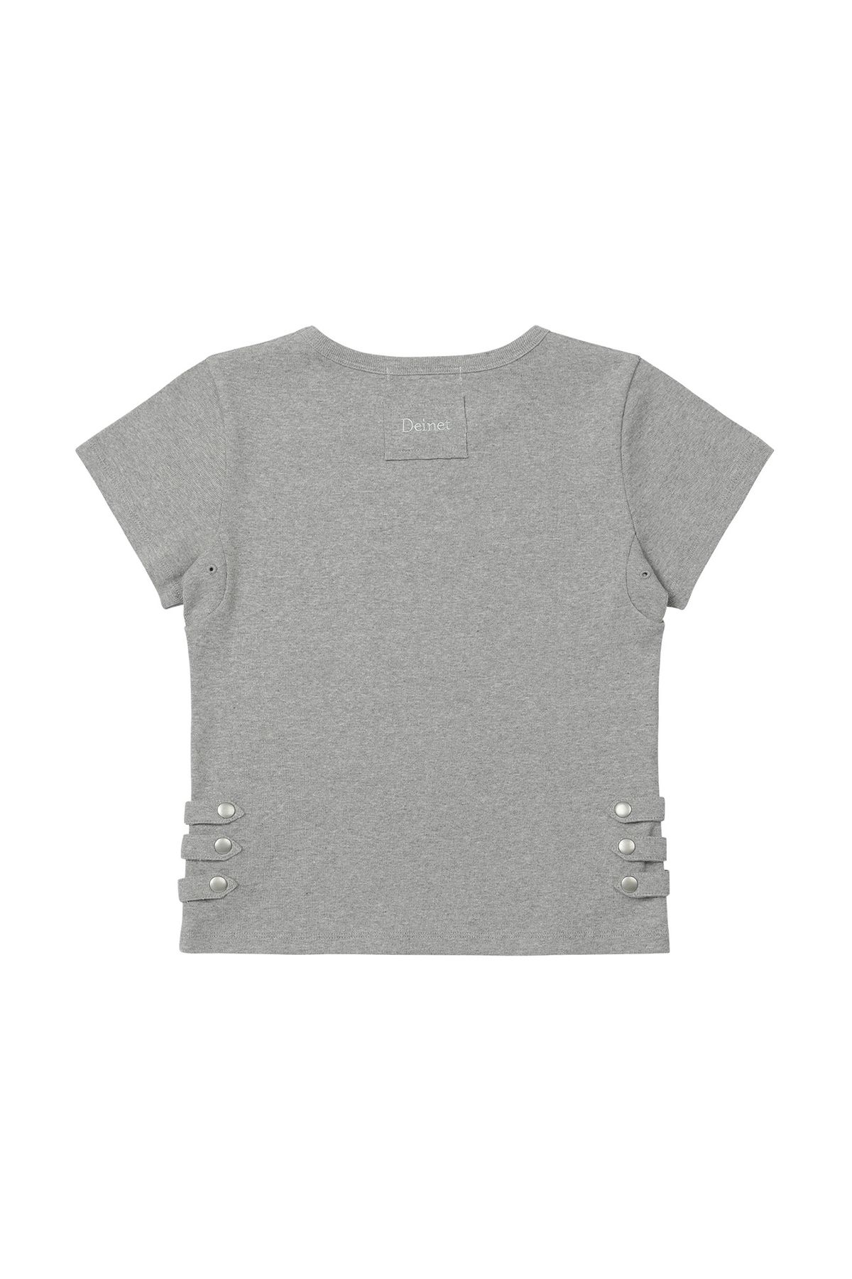 다이닛(DEINET) NAPOLEONS T-SHIRT IN MELANGE GREY