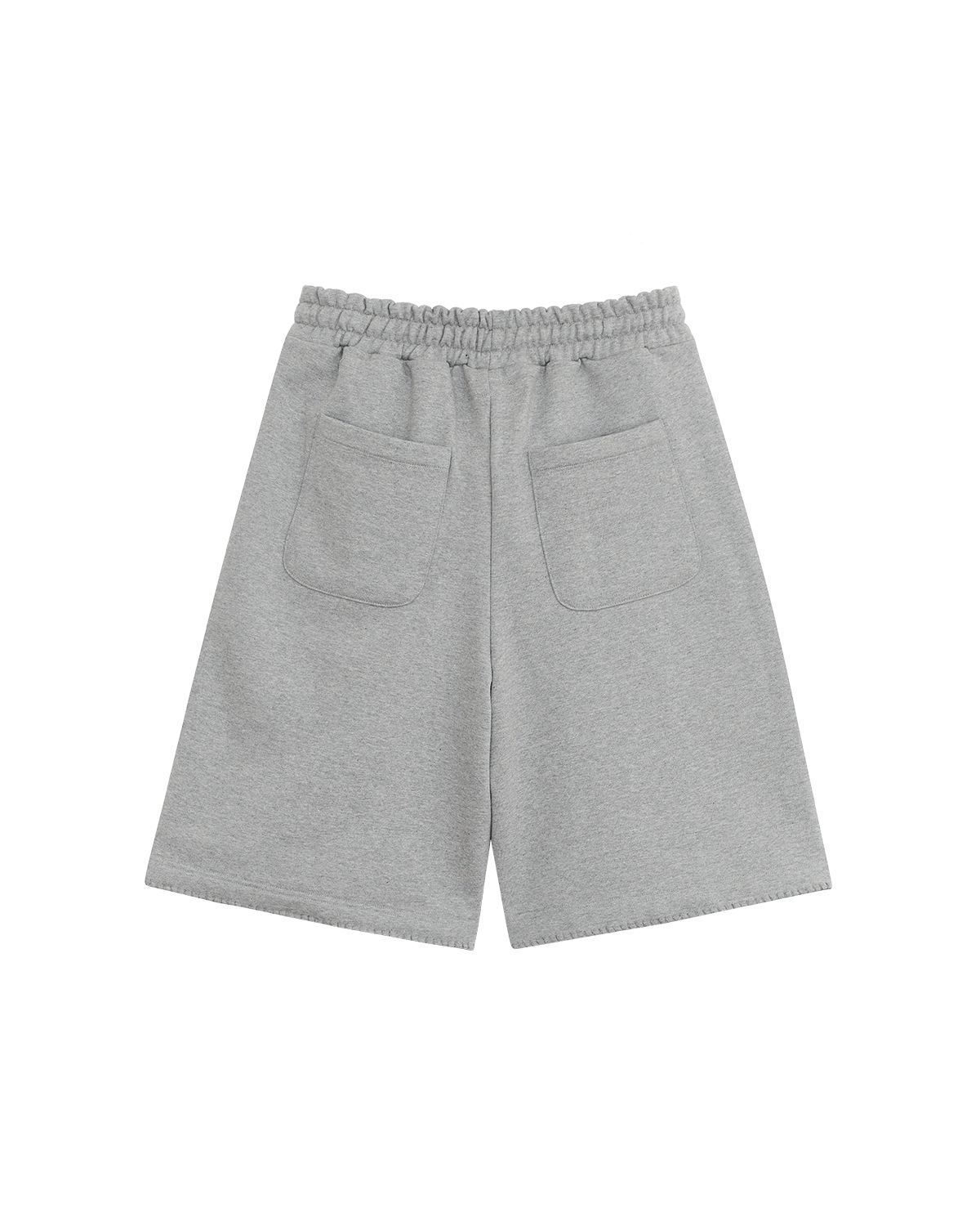 더뮤지엄비지터(THEMUSEUMVISITOR) STITCH BERMUDA SWEAT PANTS (MELANGE GREY)