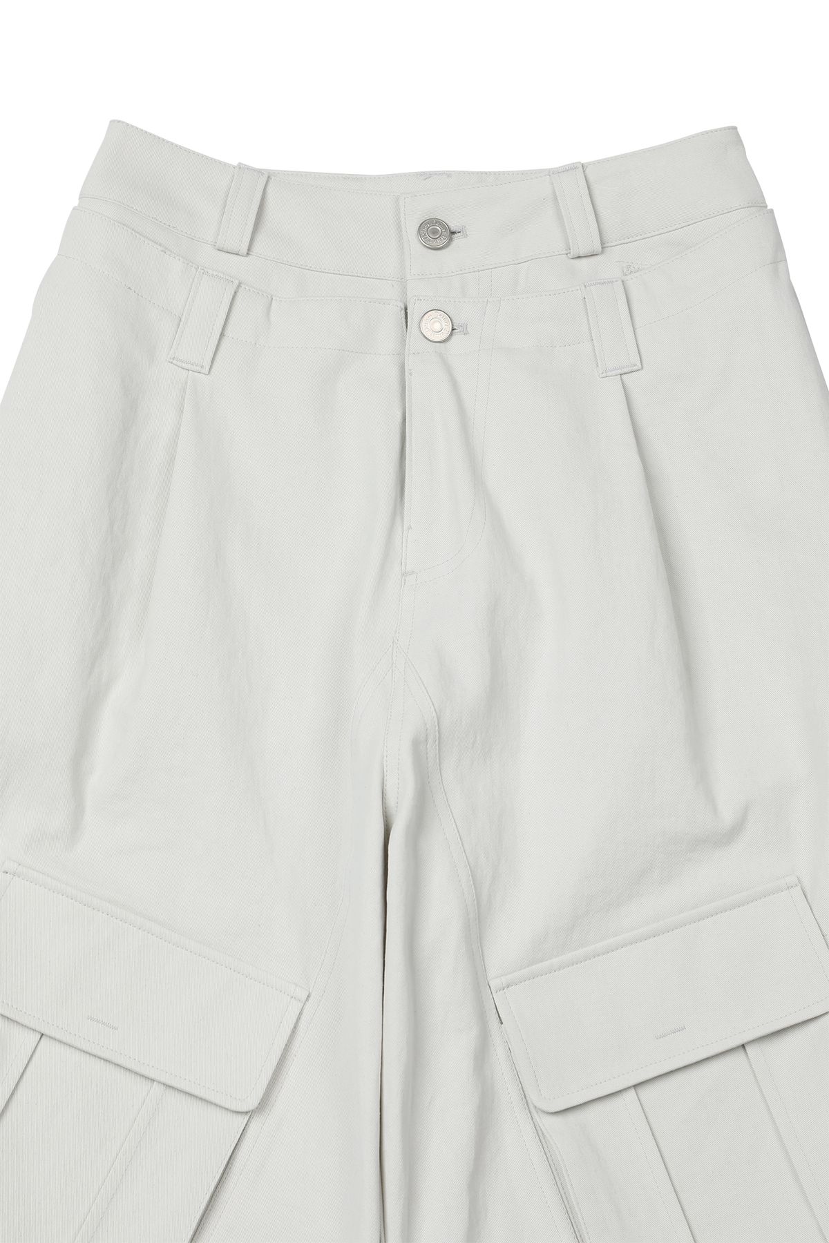 다이닛(DEINET) WASHING CARGO DOUBLE PANTS IN IVORY