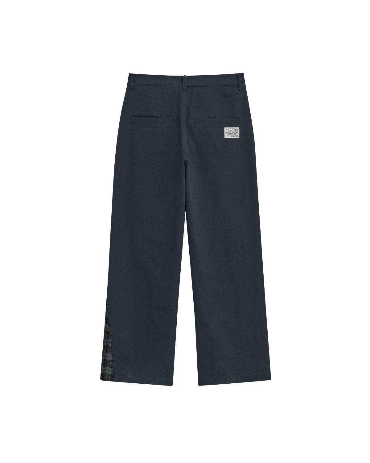 더뮤지엄비지터(THEMUSEUMVISITOR) CHECK PANEL CHINO PANTS (NAVY)