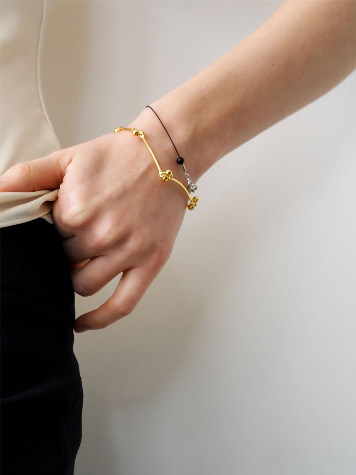 러브미몬스터(LOVE ME MONSTER) Two Ball Link Chain Bracelet (L261MBC070)
