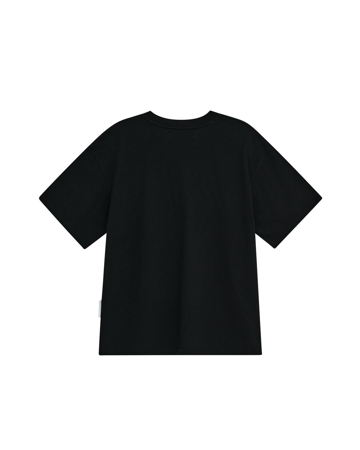 더뮤지엄비지터(THEMUSEUMVISITOR) APPLIQUE FLOWER T-SHIRT (BLACK)