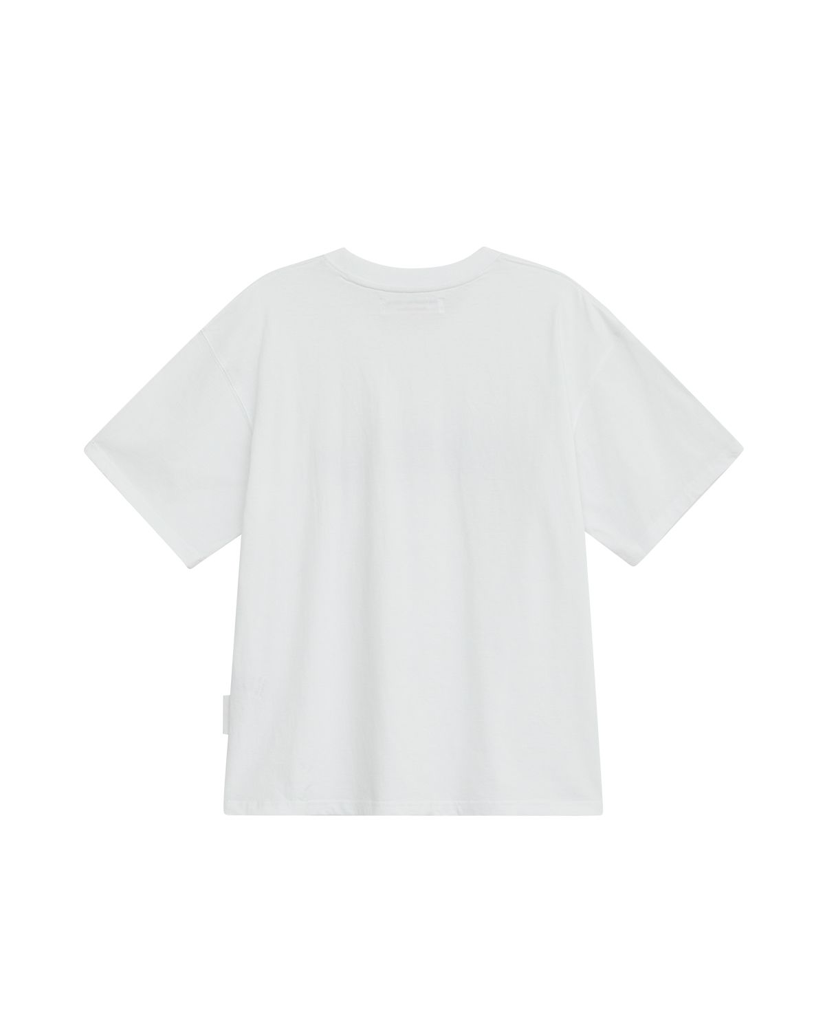 더뮤지엄비지터(THEMUSEUMVISITOR) APPLIQUE FLOWER T-SHIRT (WHITE)