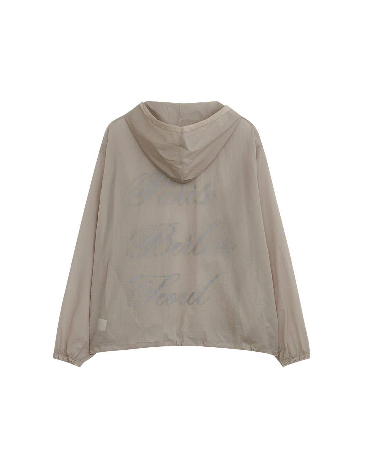 더뮤지엄비지터(THEMUSEUMVISITOR) NYLON SUMMER FLAP ANORAK (BEIGE)