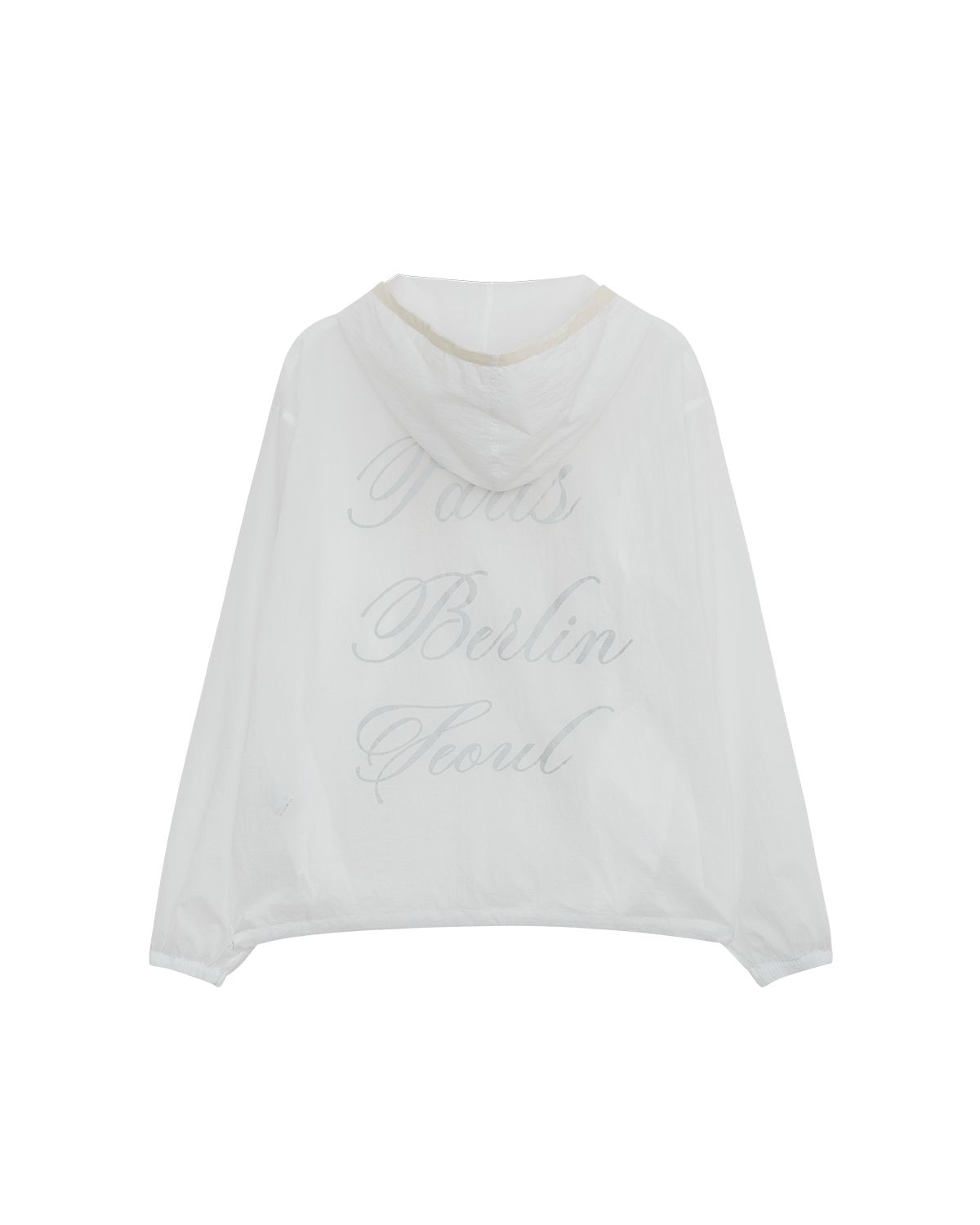 더뮤지엄비지터(THEMUSEUMVISITOR) NYLON SUMMER FLAP ANORAK (WHITE)