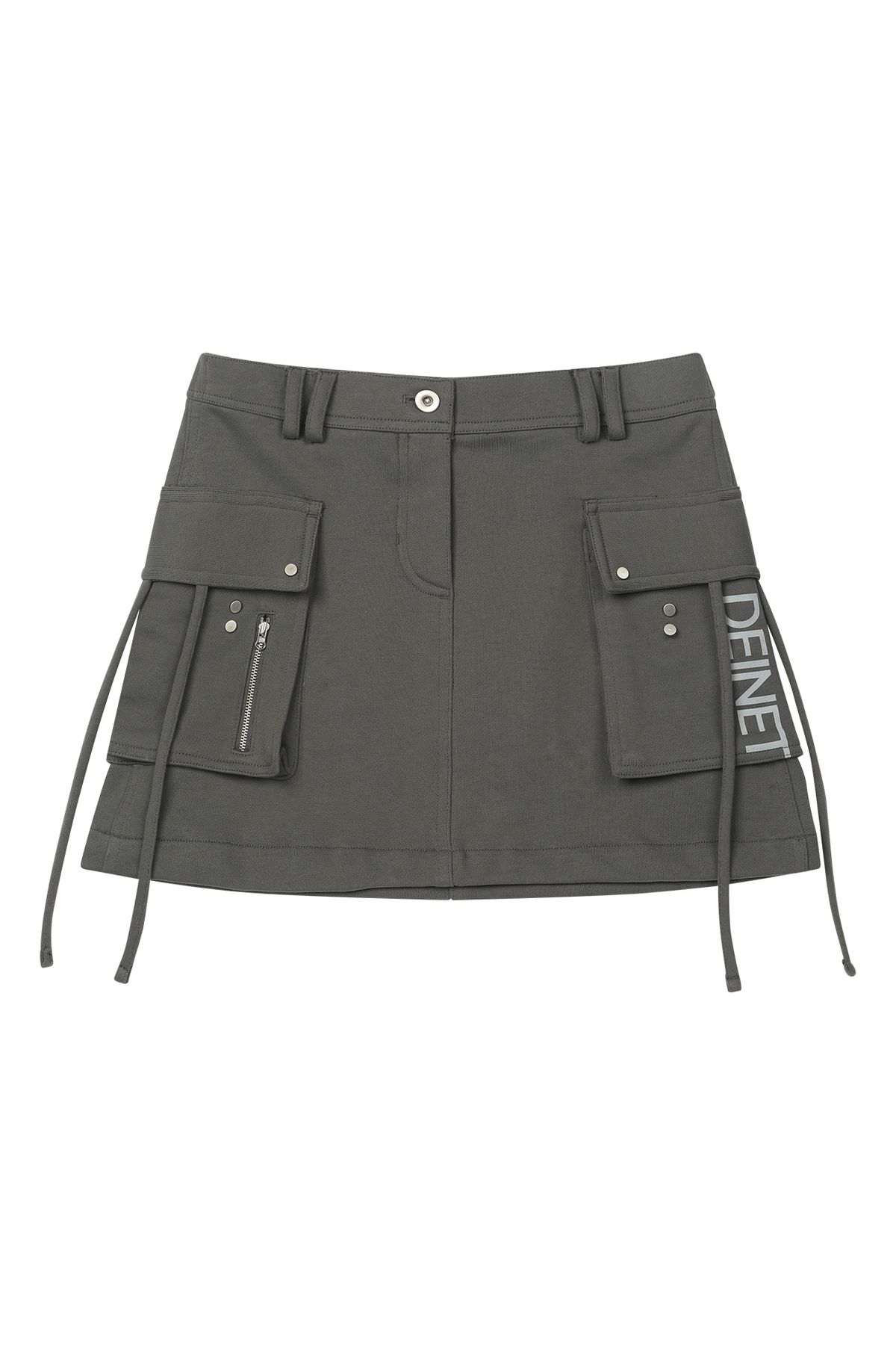 다이닛(DEINET) JERSEY MINI SKIRT IN CHARCOAL