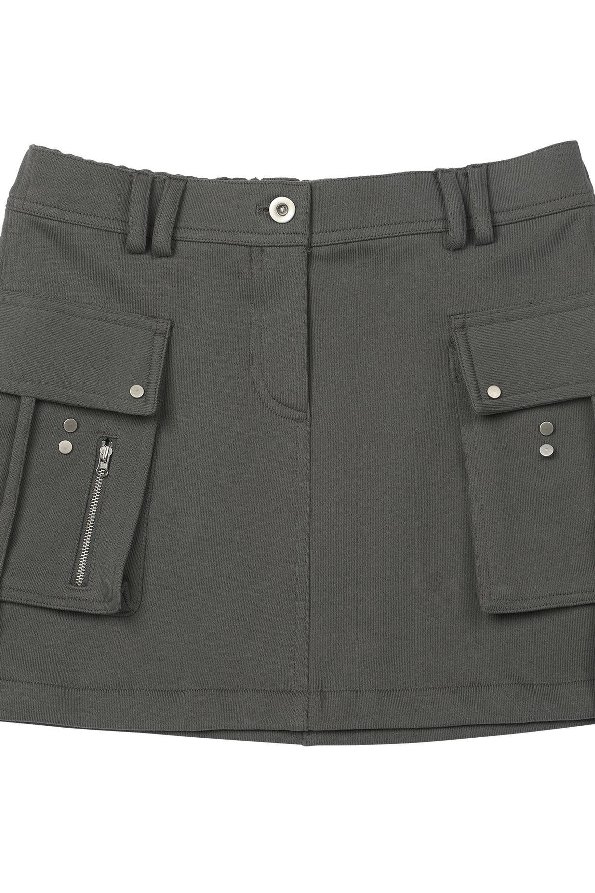 다이닛(DEINET) JERSEY MINI SKIRT IN CHARCOAL