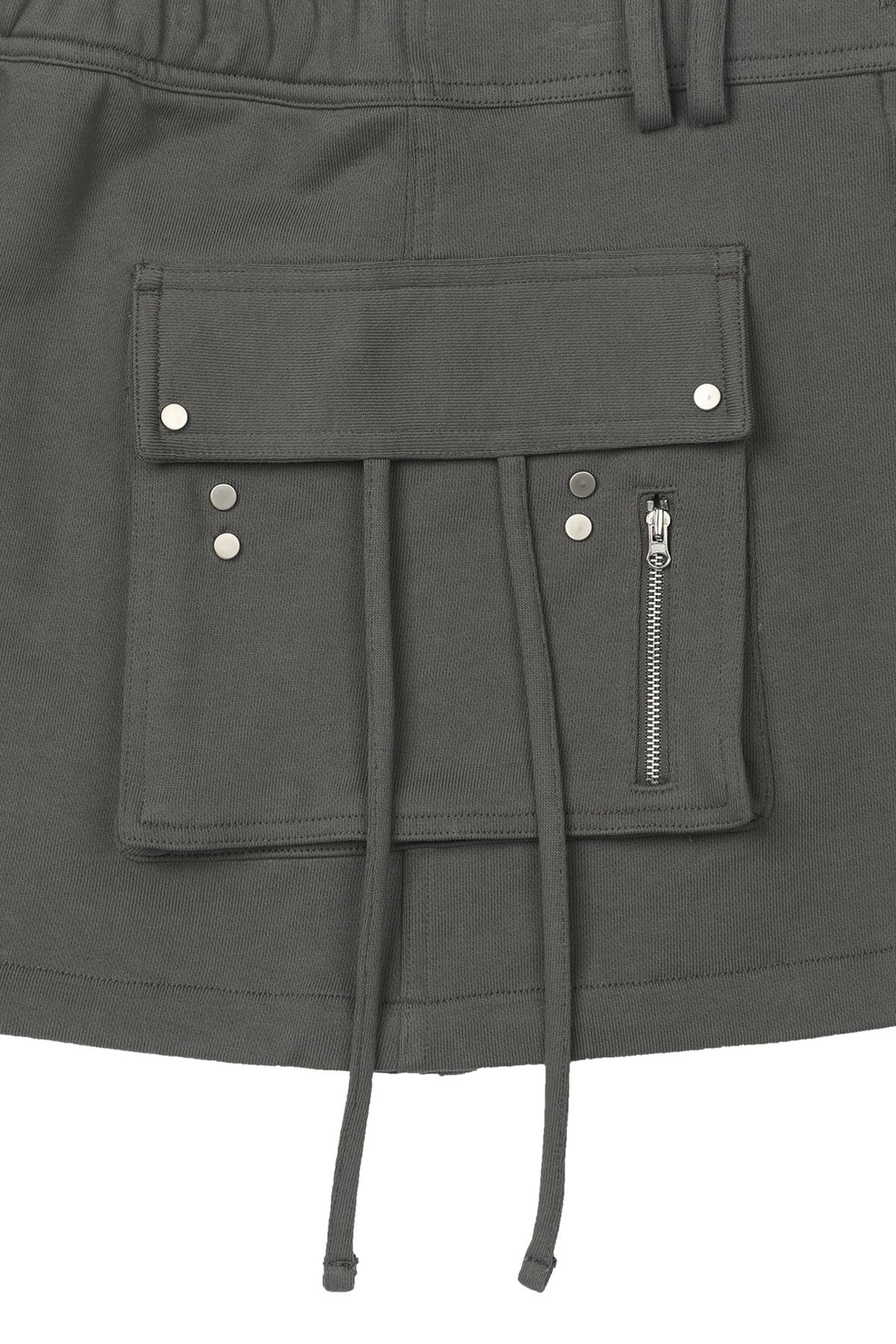 다이닛(DEINET) JERSEY MINI SKIRT IN CHARCOAL