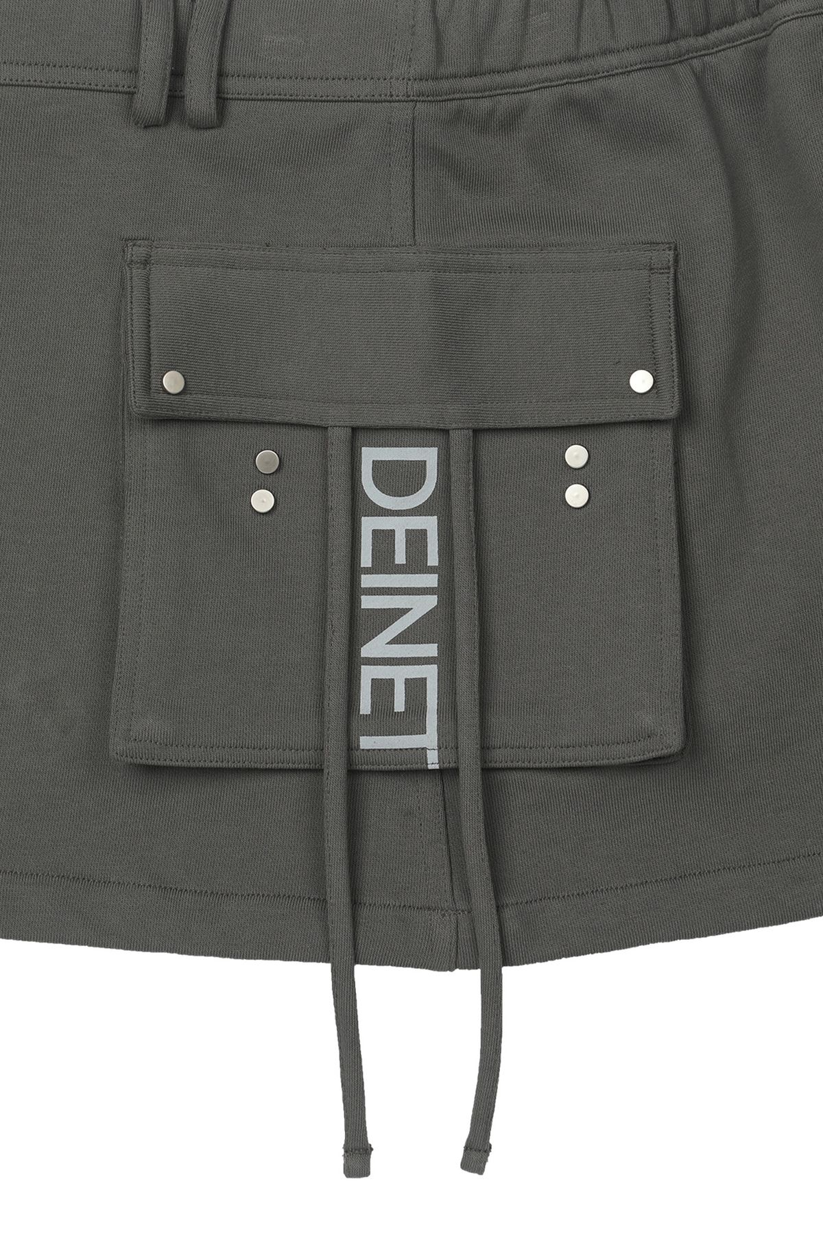 다이닛(DEINET) JERSEY MINI SKIRT IN CHARCOAL