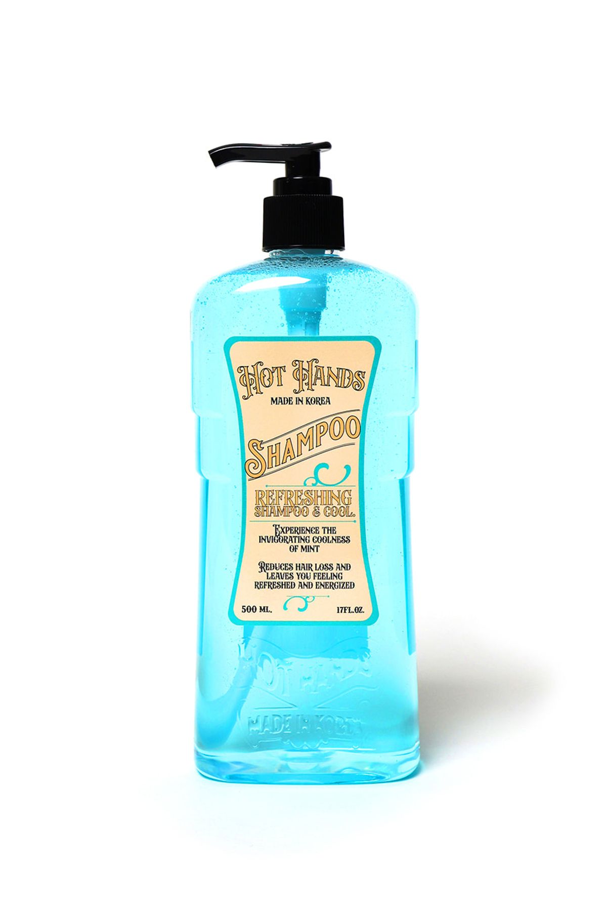 핫핸즈(HOTHANDS) 핫핸즈 기능성 탈모 완화 쿨 샴푸 500ML (페퍼민트향)_펌프캡 포함