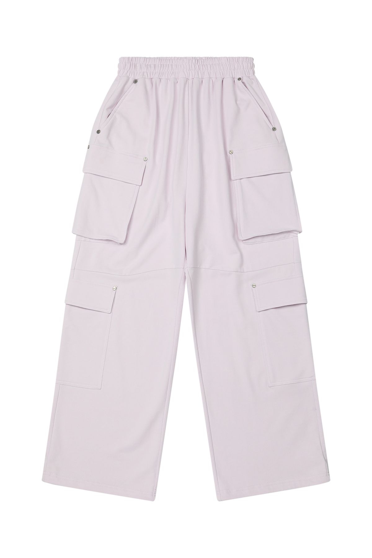 다이닛(DEINET) UTILITY CARGO SWEAT PANTS IN LIGHT PINK