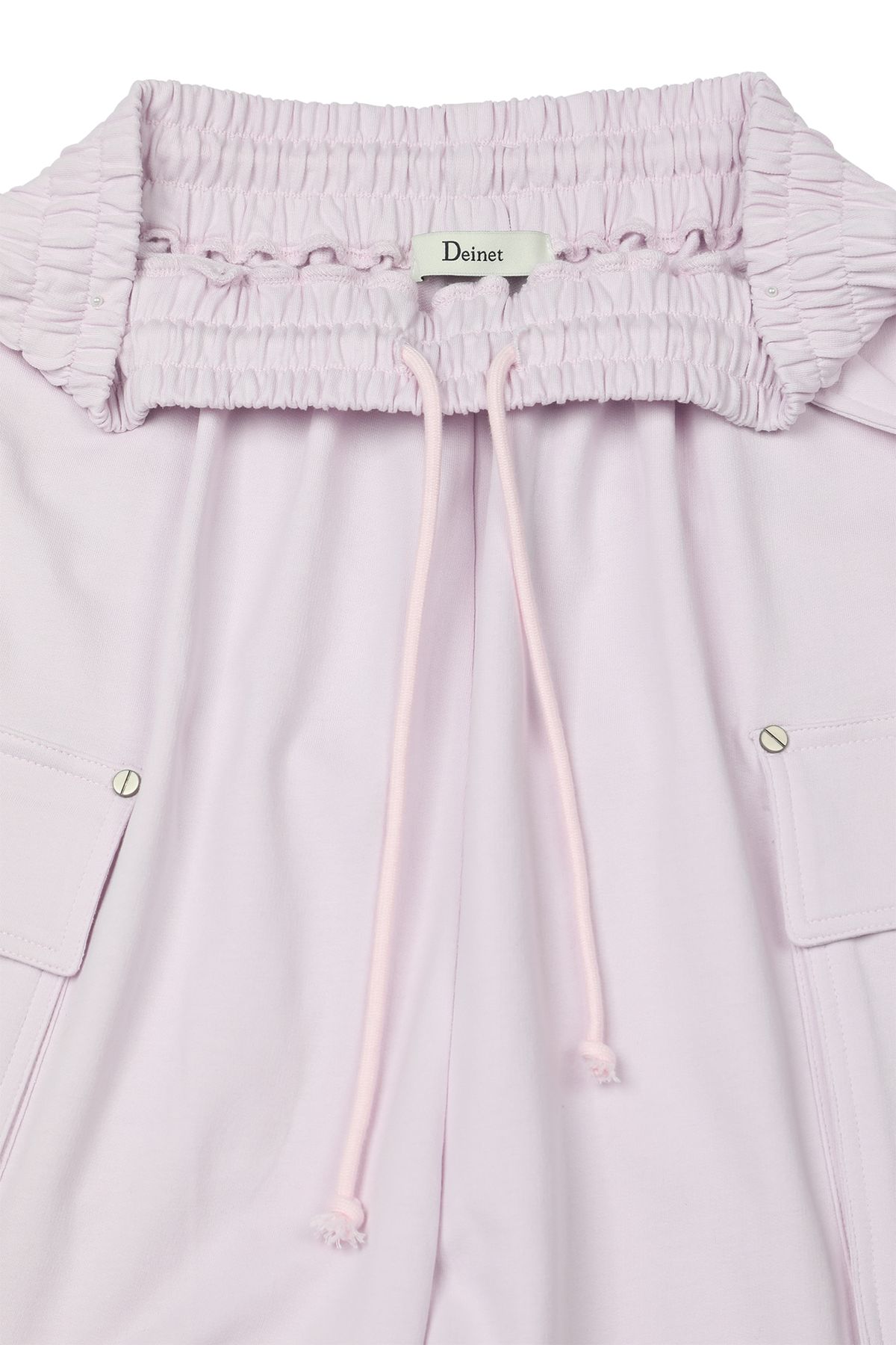 다이닛(DEINET) UTILITY CARGO SWEAT PANTS IN LIGHT PINK