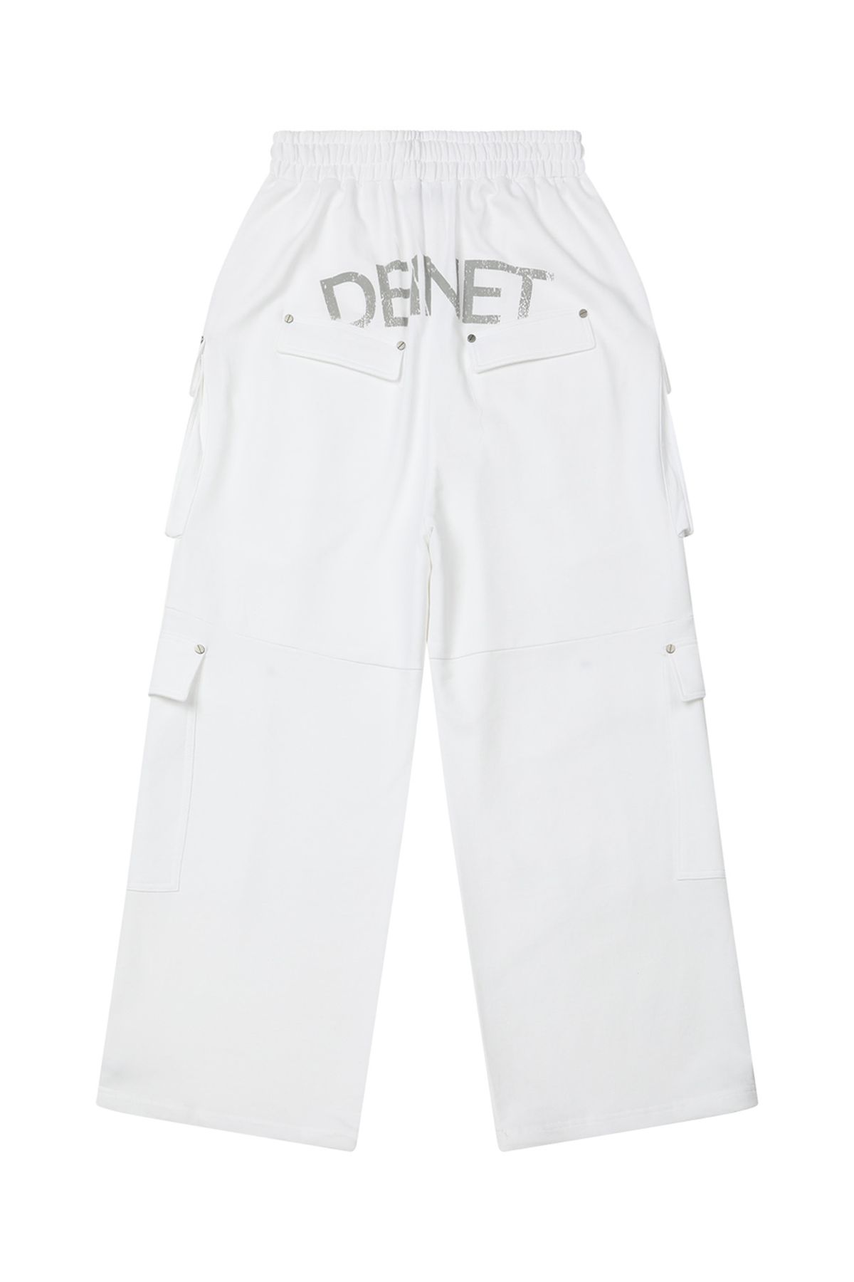다이닛(DEINET) UTILITY CARGO SWEAT PANTS IN WHITE