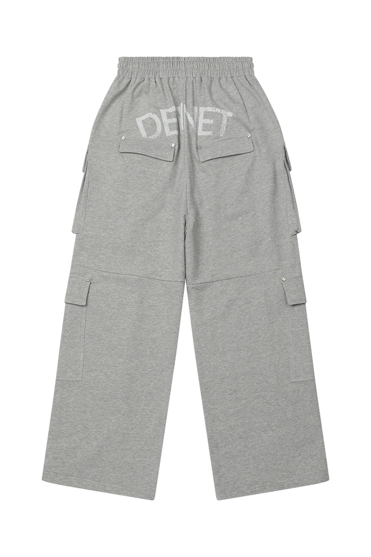 다이닛(DEINET) UTILITY CARGO SWEAT PANTS IN MELANGE GREY