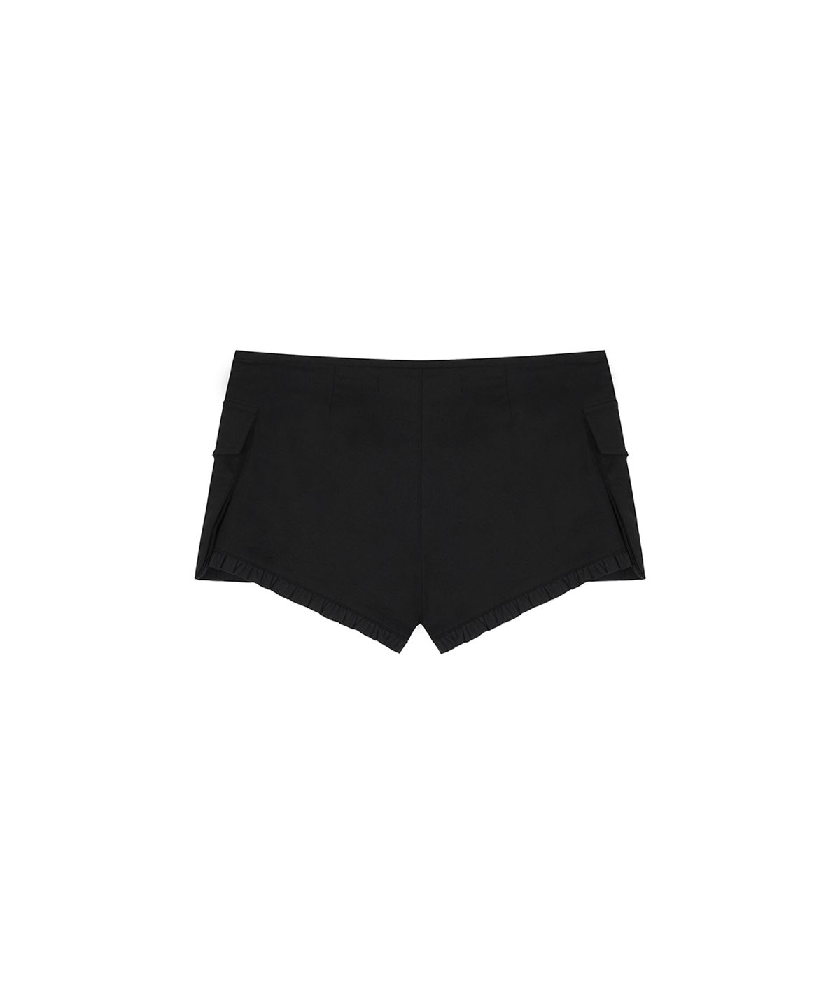 사일프레이(41PRAY) Big Pocket Frill Shorts / Black