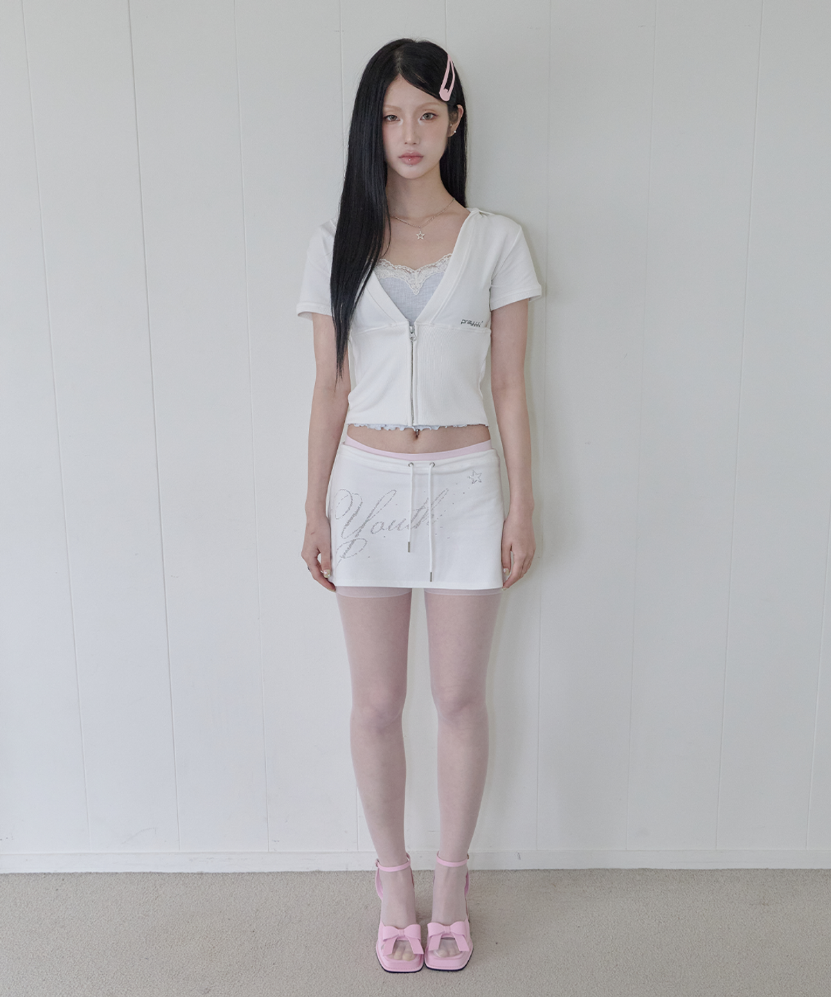 사일프레이(41PRAY) Youth Graphic Skirt / Ivory