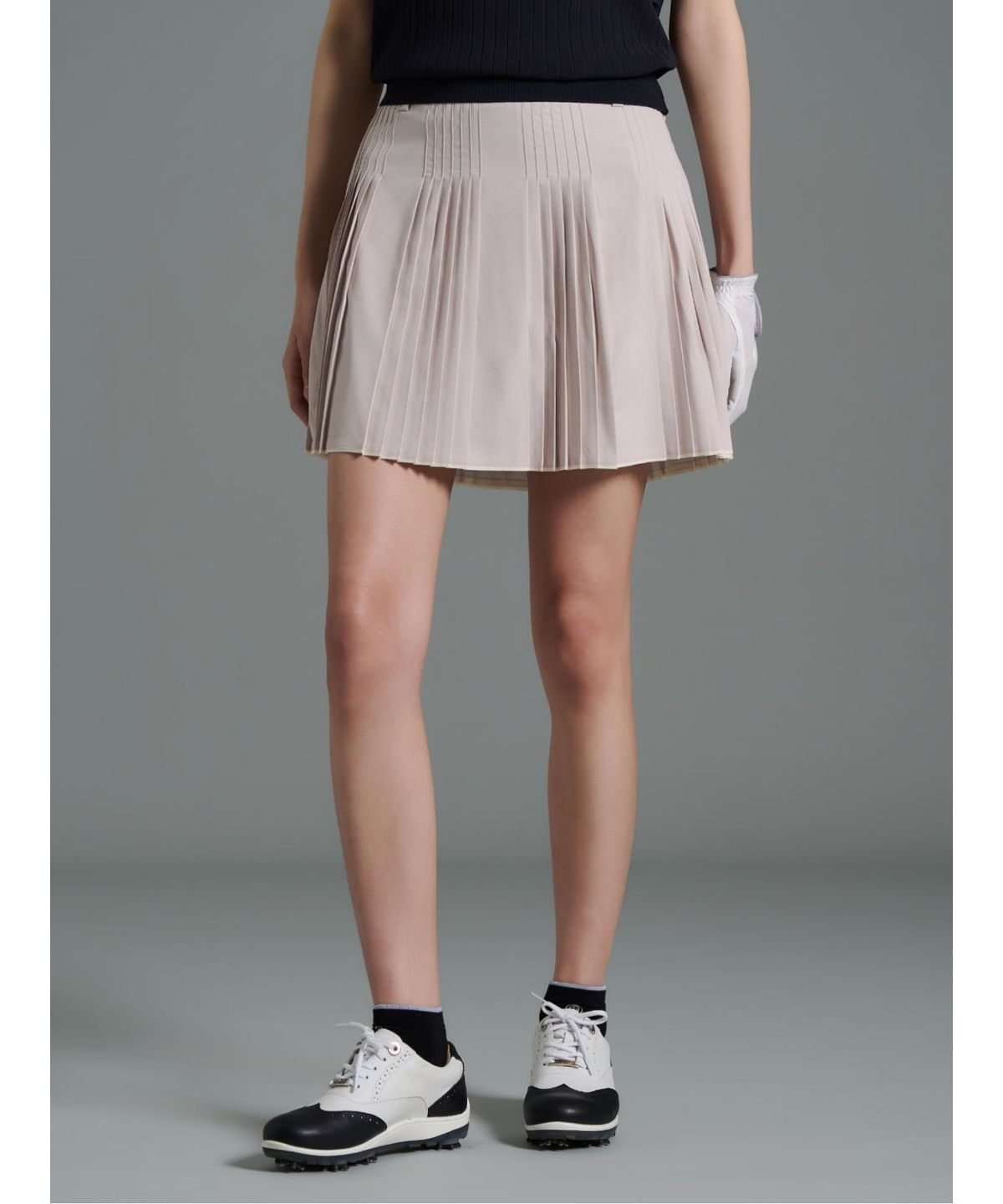 빈폴골프(BEANPOLE GOLF) [B_under] 여성 잔플리츠 밑단배색 큐롯 - 베이지