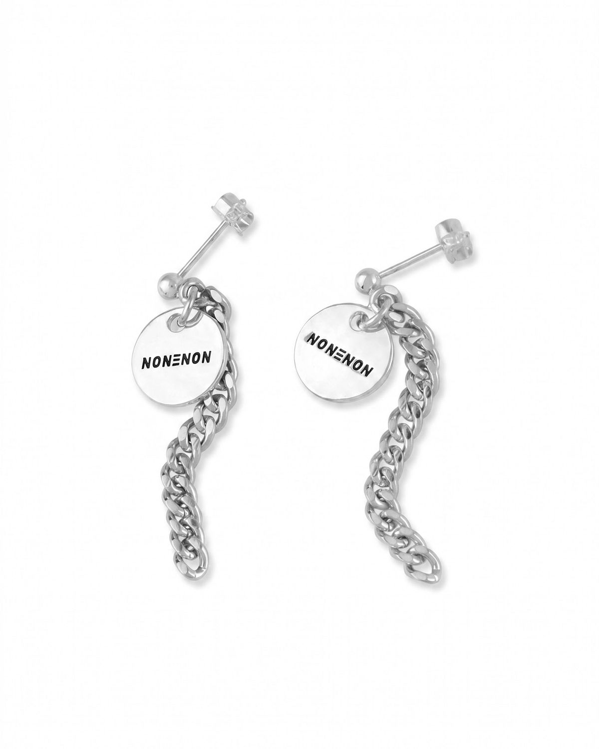 논논(NONENON) NEW LOGO CHAIN EAR