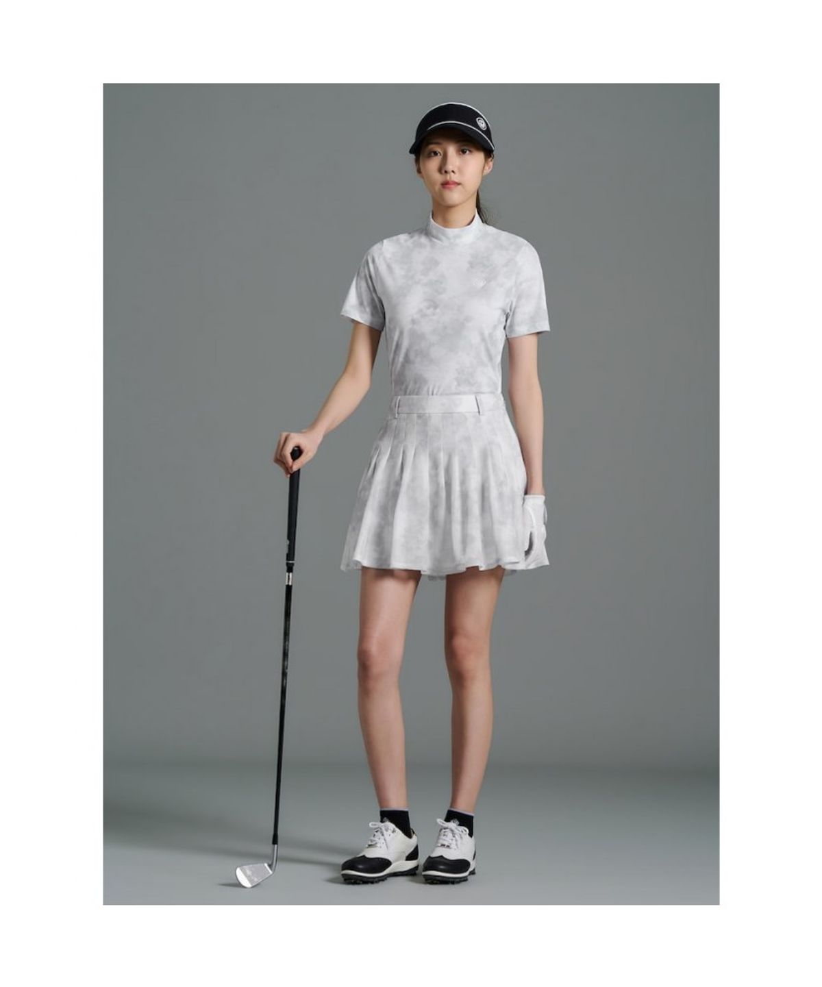 빈폴골프(BEANPOLE GOLF) [B_under] 여성 클라우디 패턴 플레어 큐롯 - 라이트 그레이