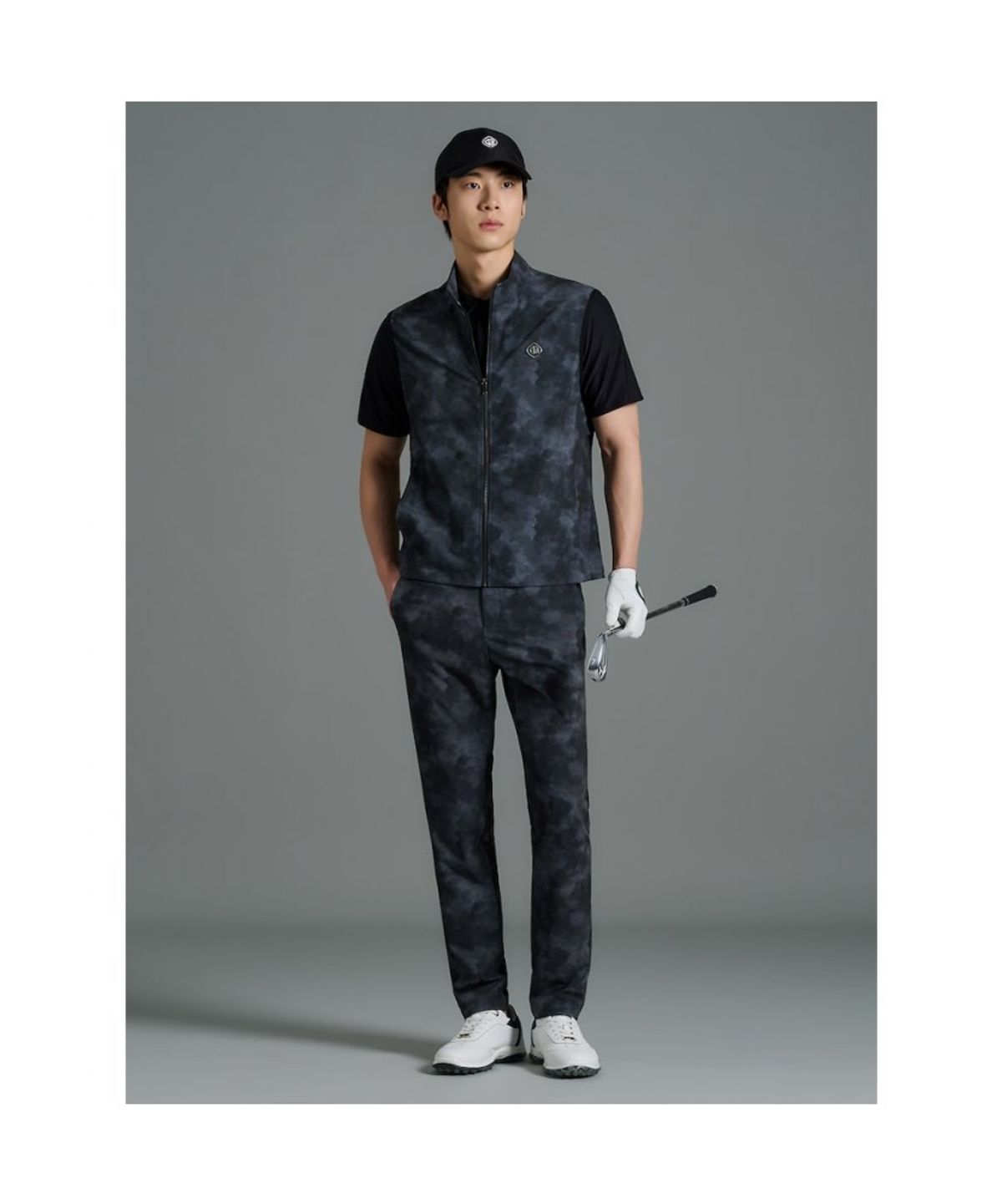 빈폴골프(BEANPOLE GOLF) [B_under] 남성 클라우디 패턴 베스트 - 블랙