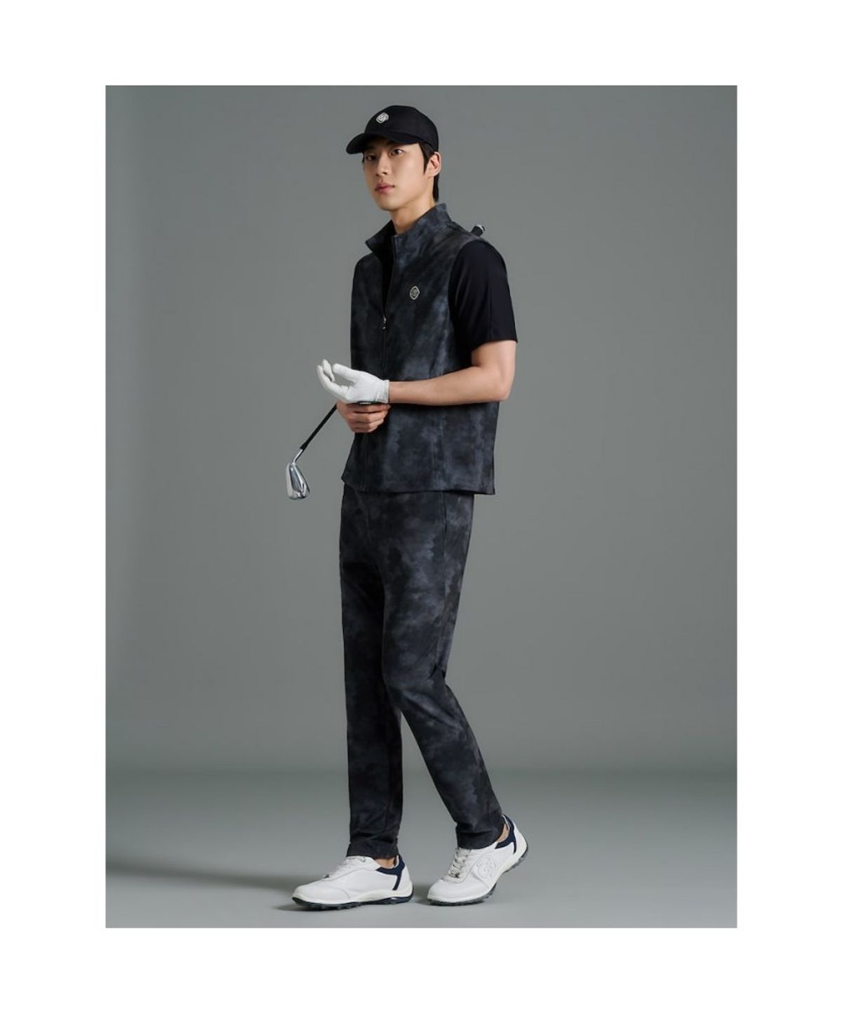 빈폴골프(BEANPOLE GOLF) [B_under] 남성 클라우디 패턴 베스트 - 블랙