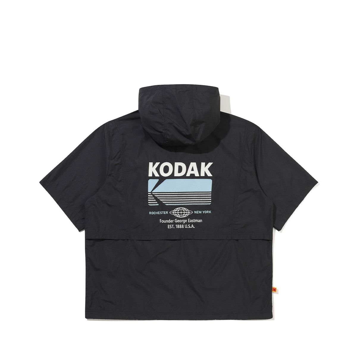 코닥(KODAK) 브리즈팝 쿨 반팔 후드 아노락 BLACK