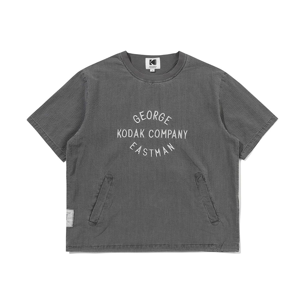 코닥(KODAK) 코닥컴퍼니 코튼서커 반팔 피스테 CHARCOAL