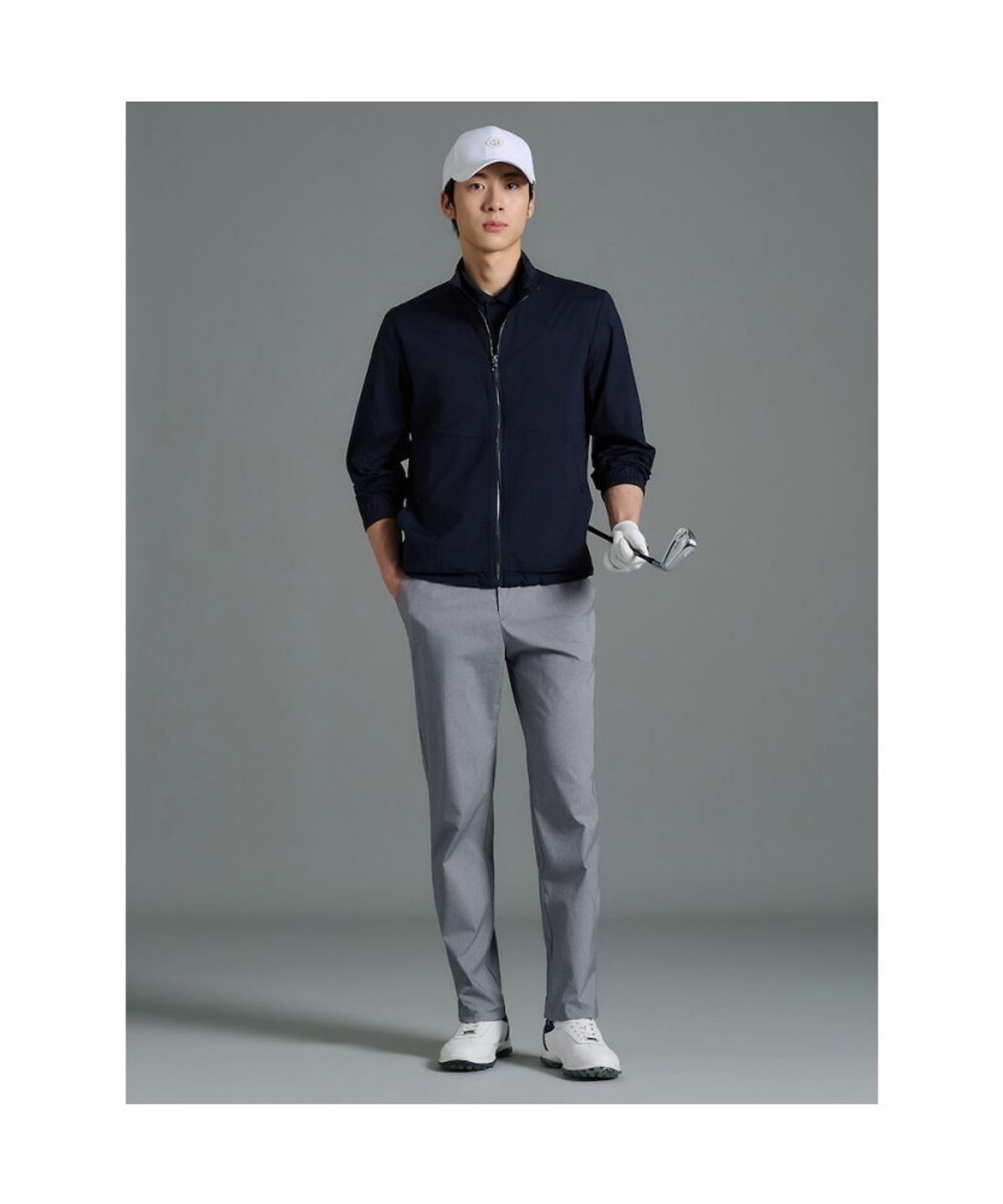 빈폴골프(BEANPOLE GOLF) 남성 경량 펀칭 점퍼 - 네이비