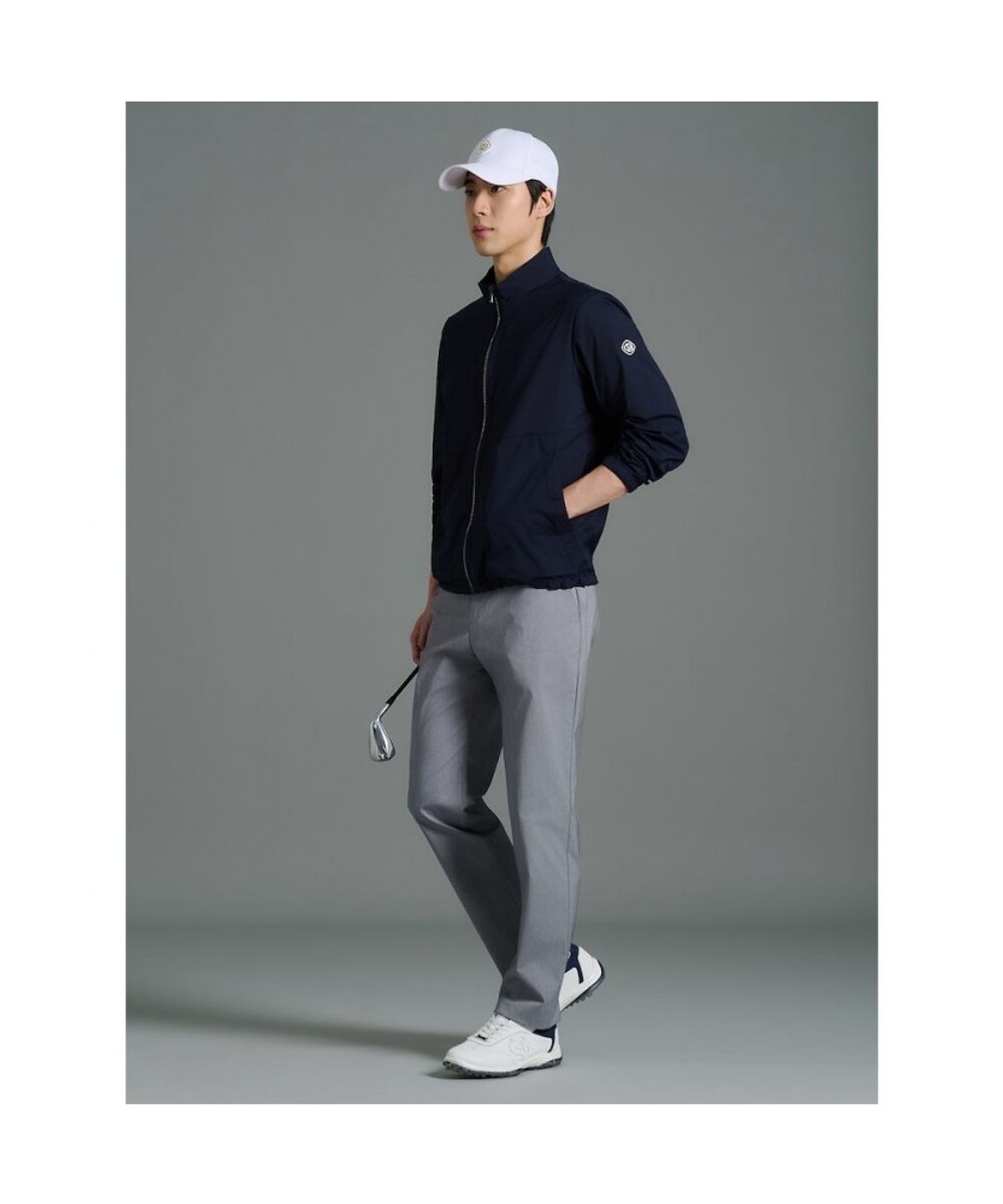 빈폴골프(BEANPOLE GOLF) 남성 경량 펀칭 점퍼 - 네이비